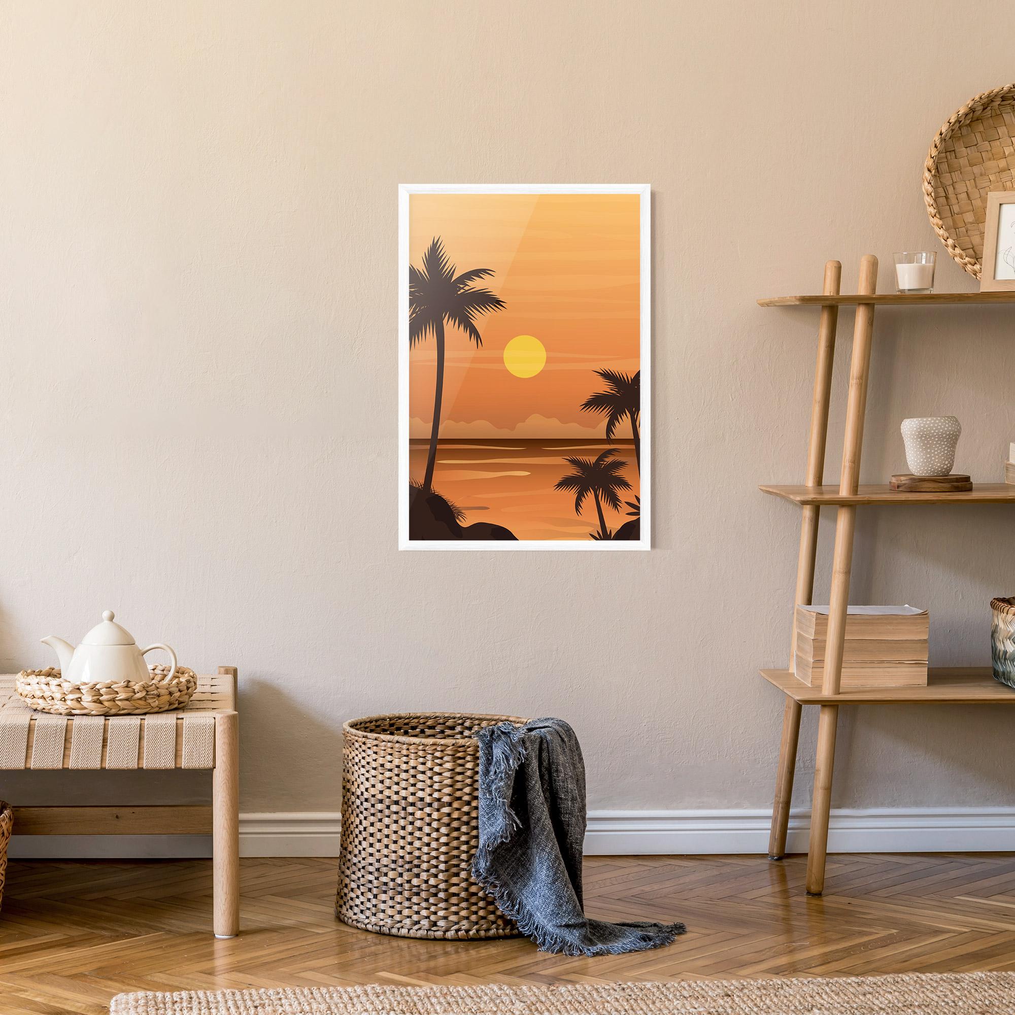 Gerahmte Poster Sunset Beach 01 mockup 9