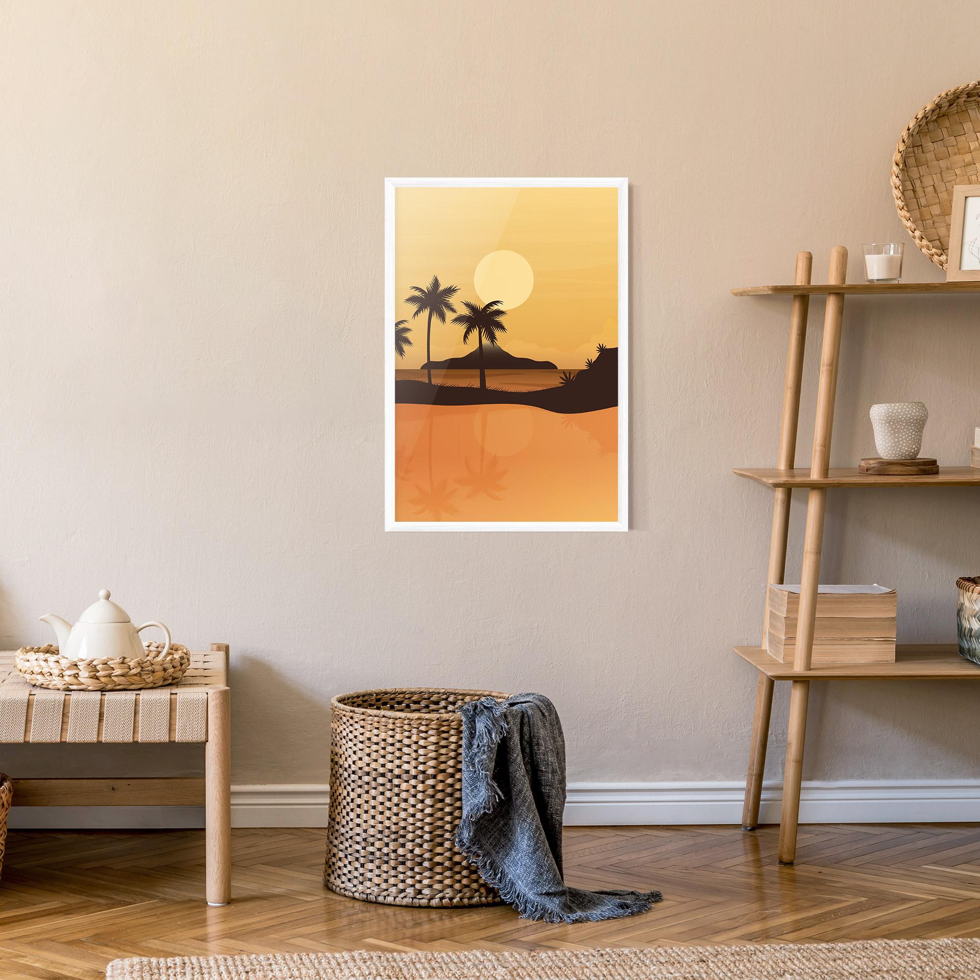 Gerahmte Poster Sunset Beach 02 mockup 9