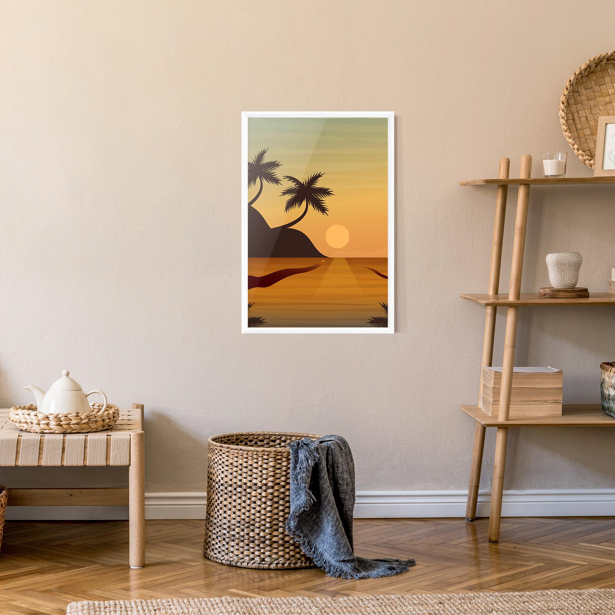 Gerahmte Poster Sunset Beach 03 mockup 9