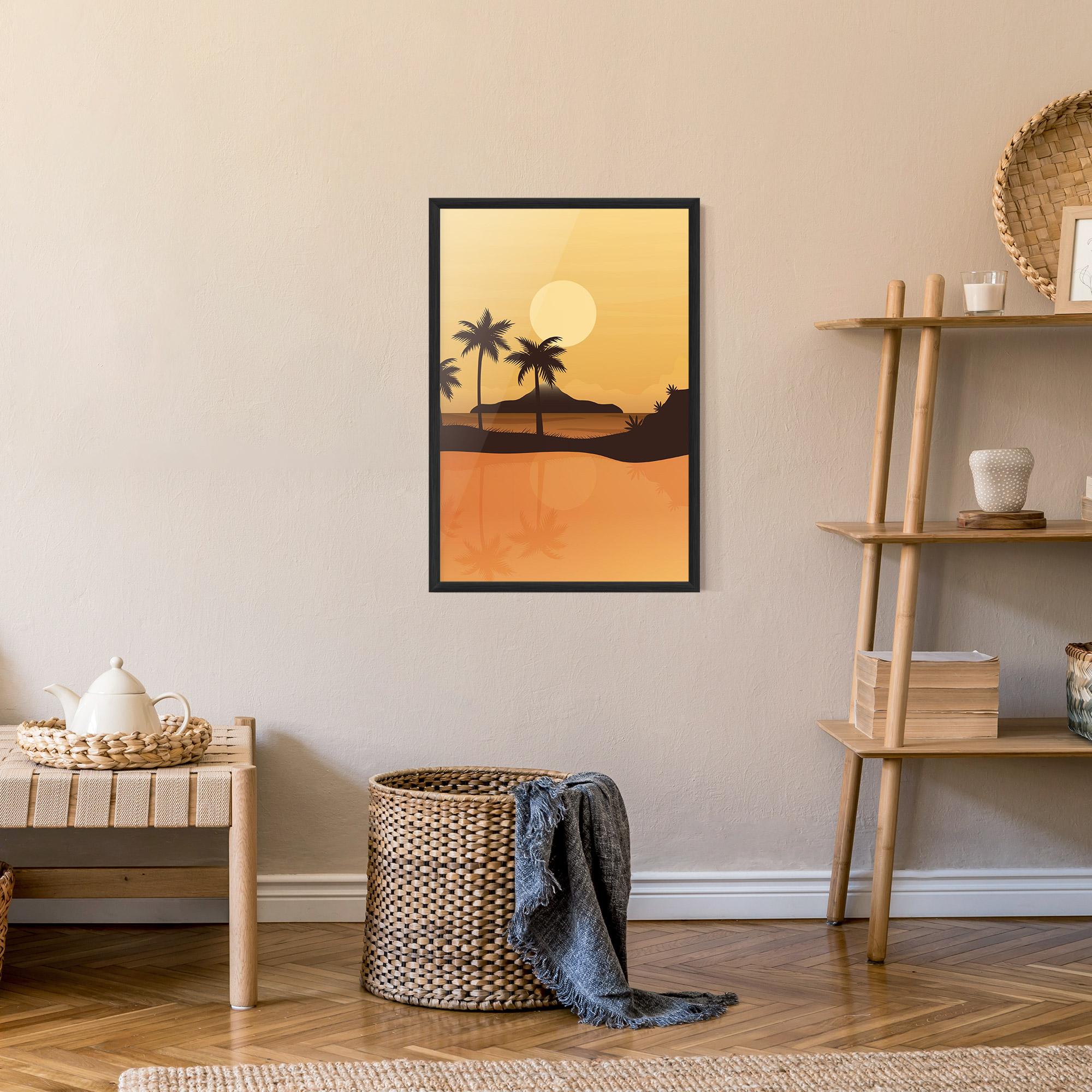 Gerahmte Poster Sunset Beach 02 mockup 9