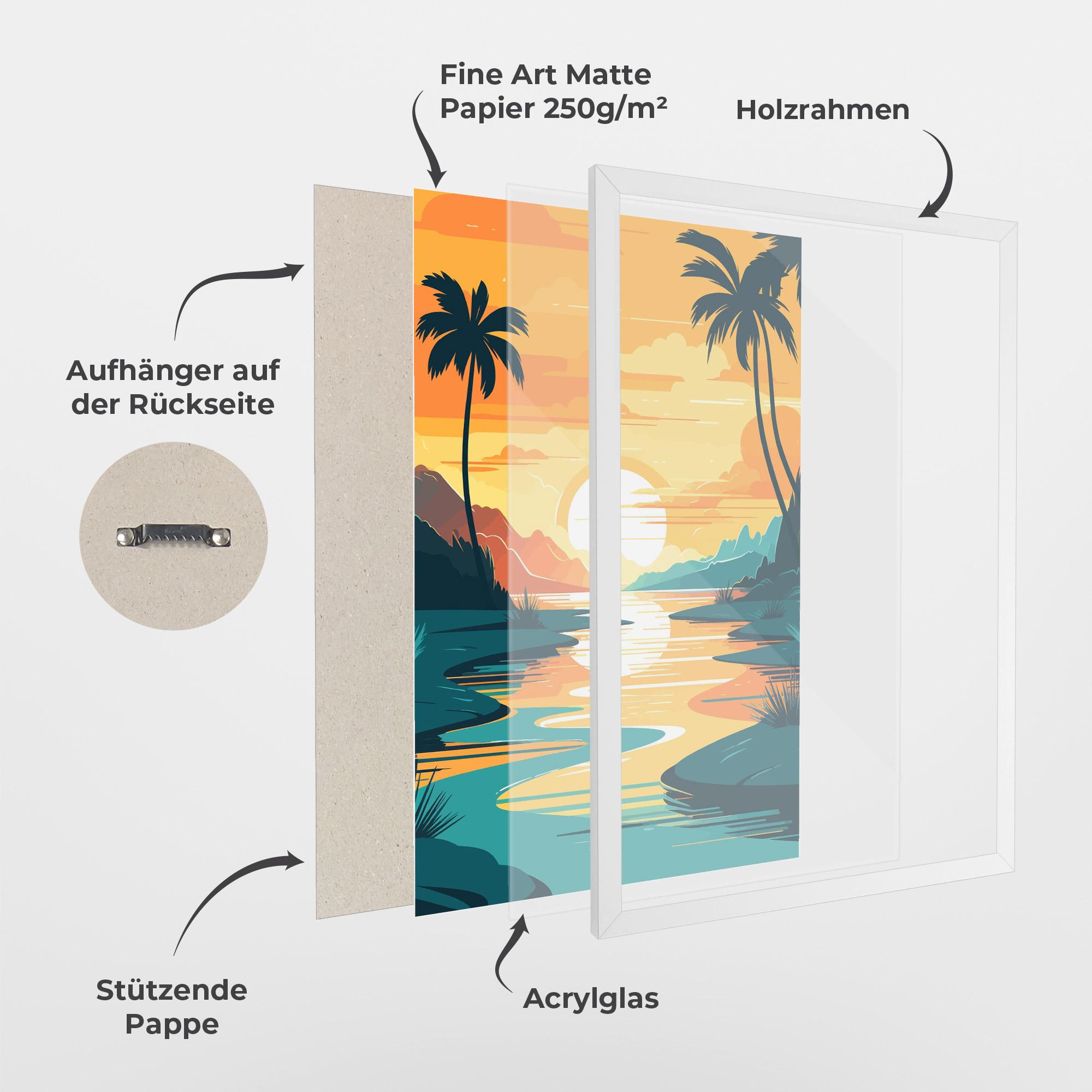 Gerahmte Poster Beach Water mockup 1