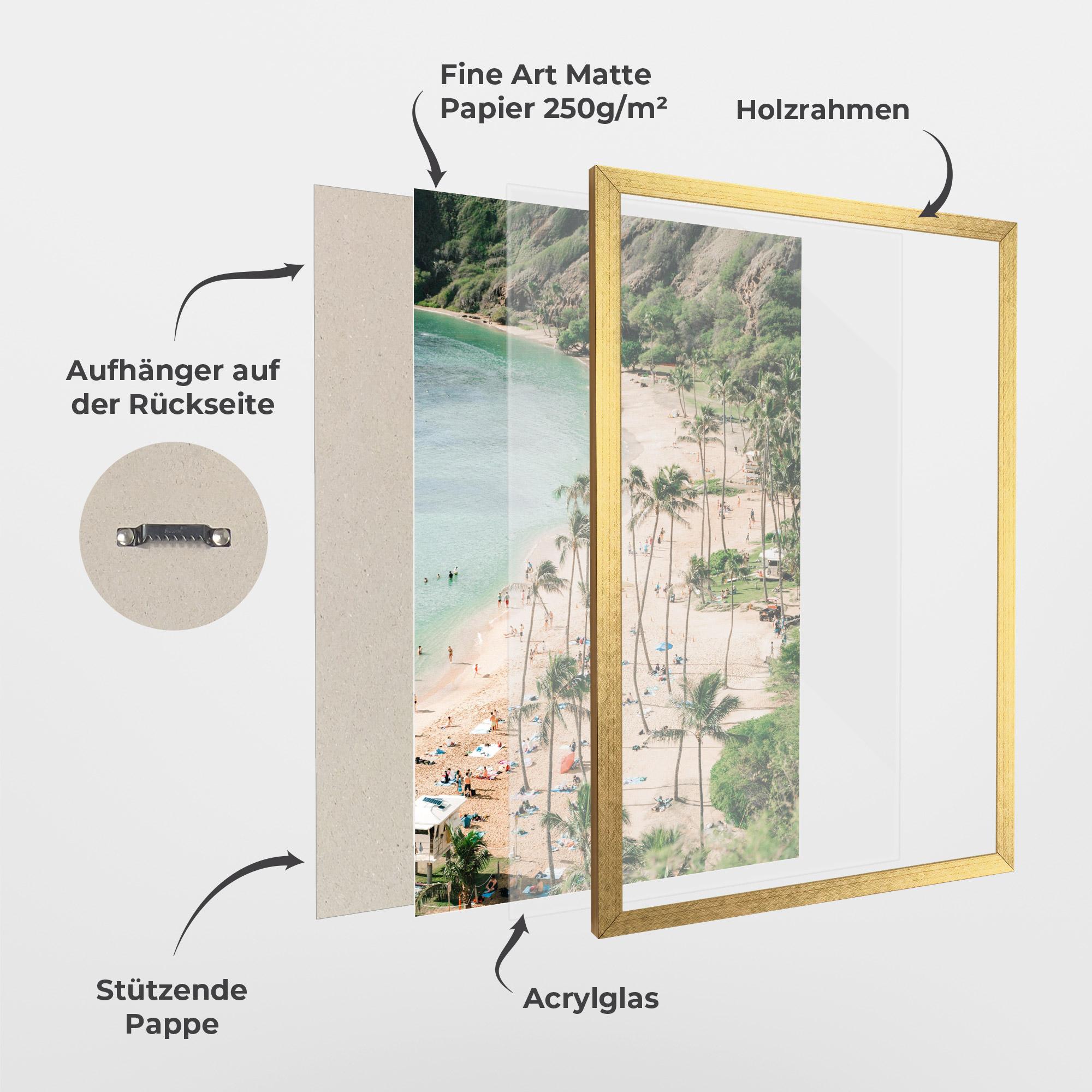 Gerahmte Poster Beach Day mockup 1