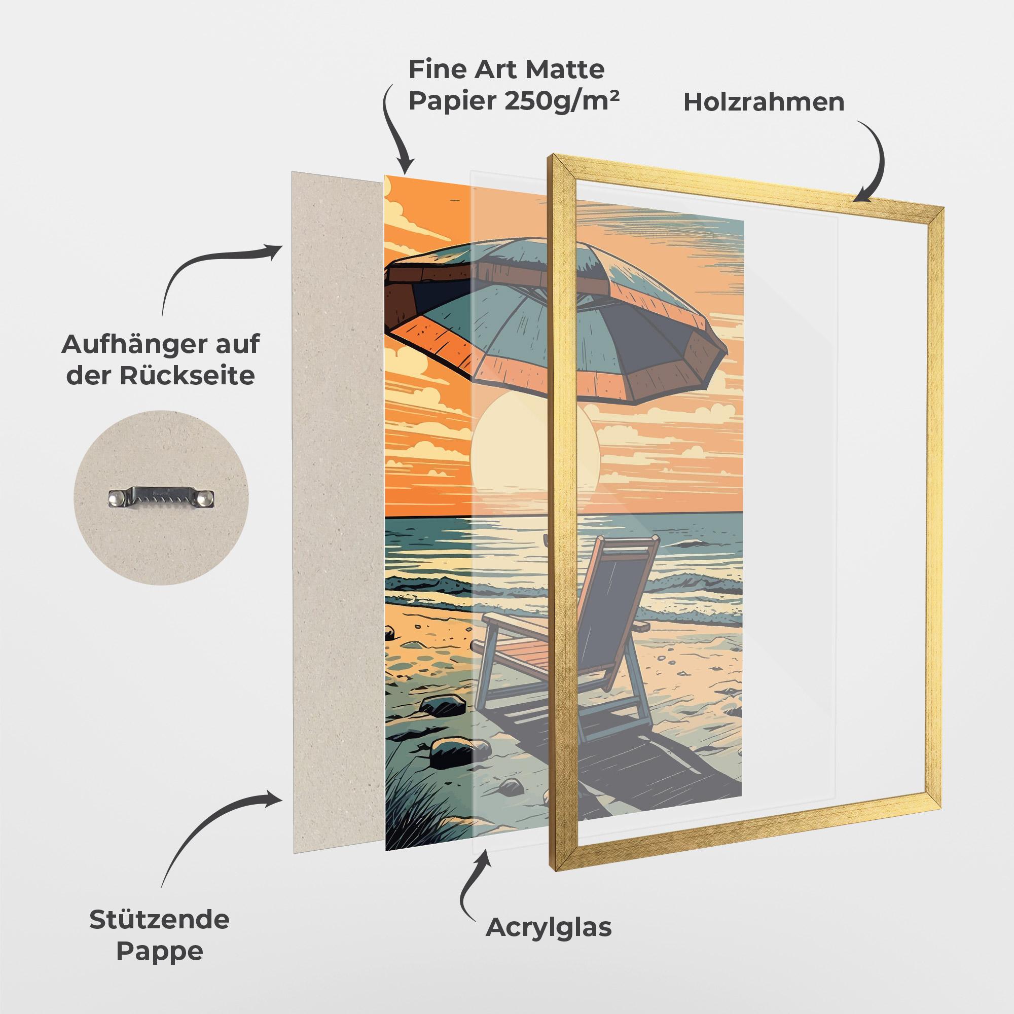 Gerahmte Poster Beach Nice View mockup 1