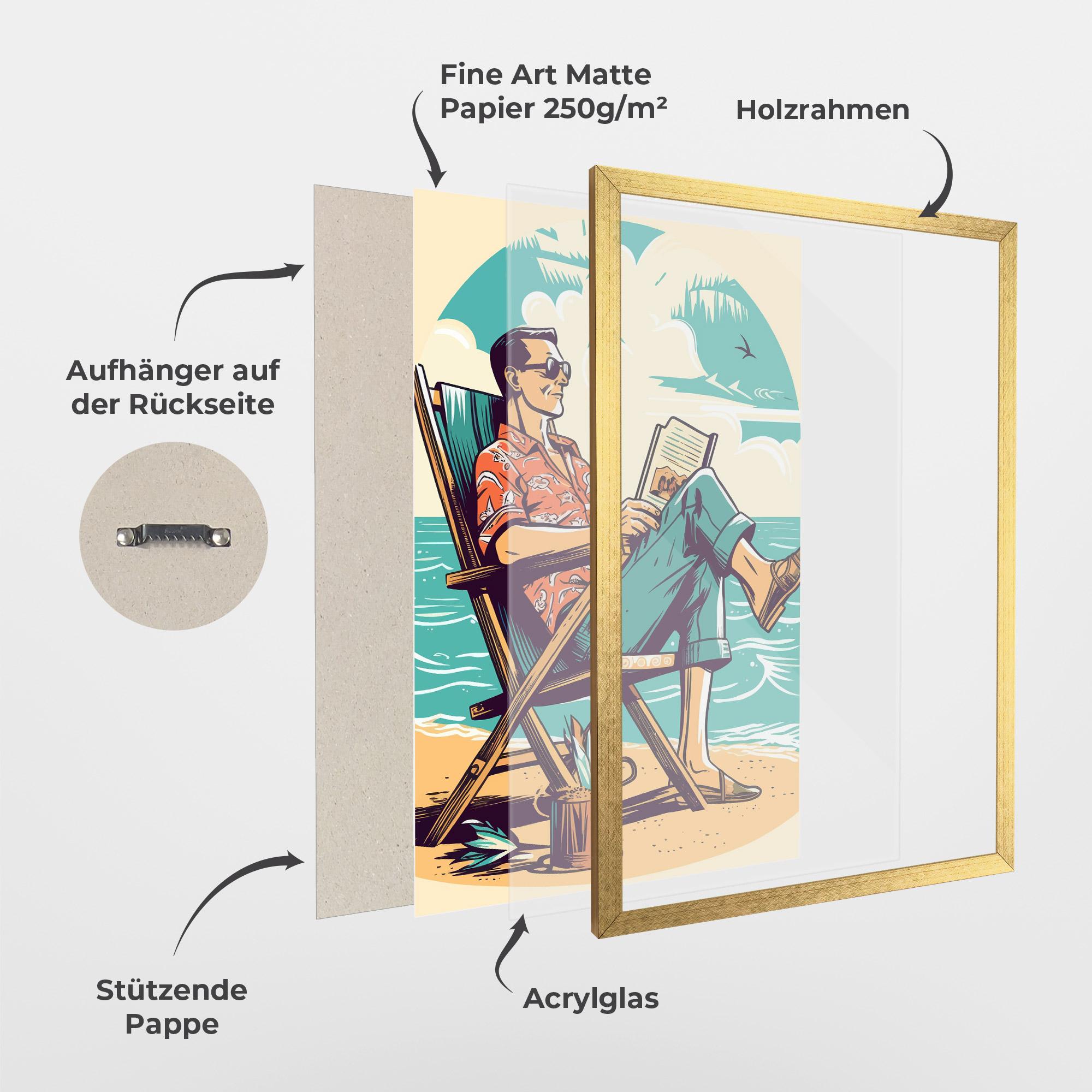 Gerahmte Poster Beach Relax mockup 1