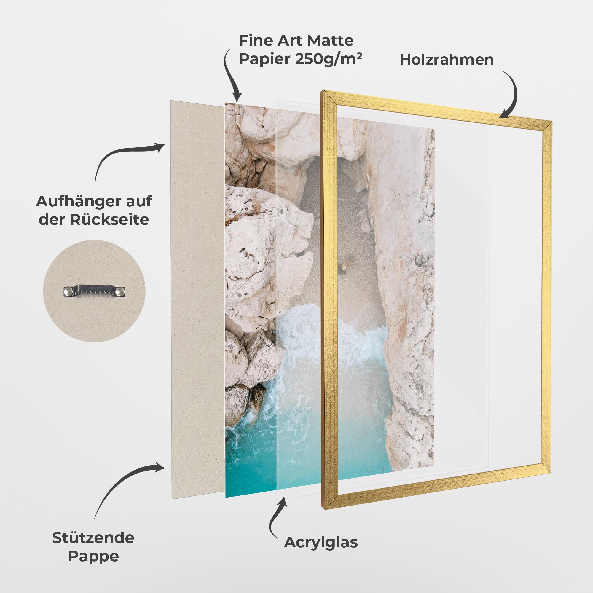 Gerahmte Poster Private White Cave mockup 1