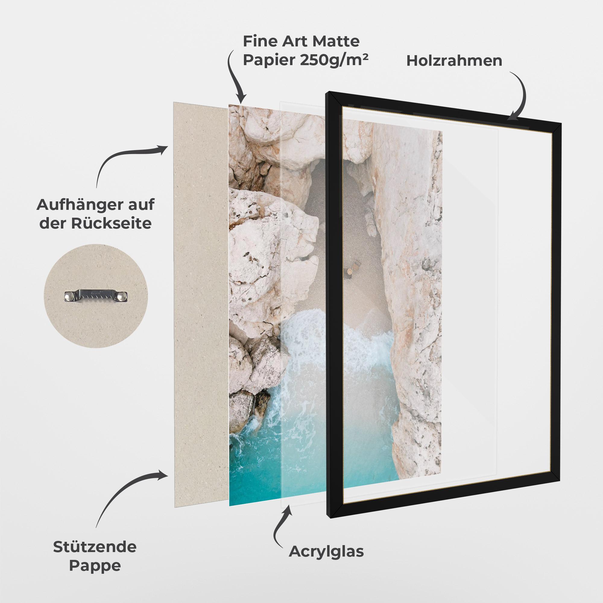 Gerahmte Poster Private White Cave mockup 1