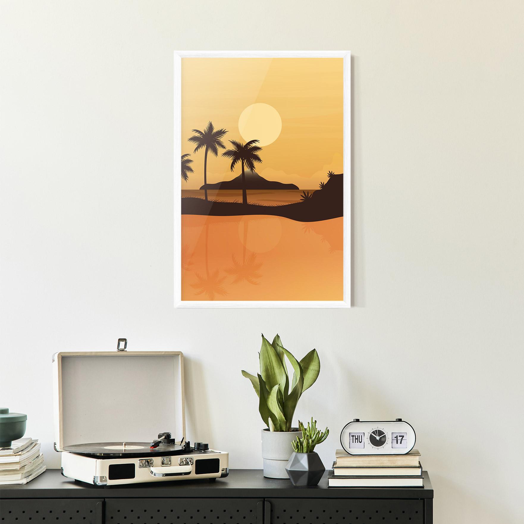 Gerahmte Poster Sunset Beach 02 mockup 2