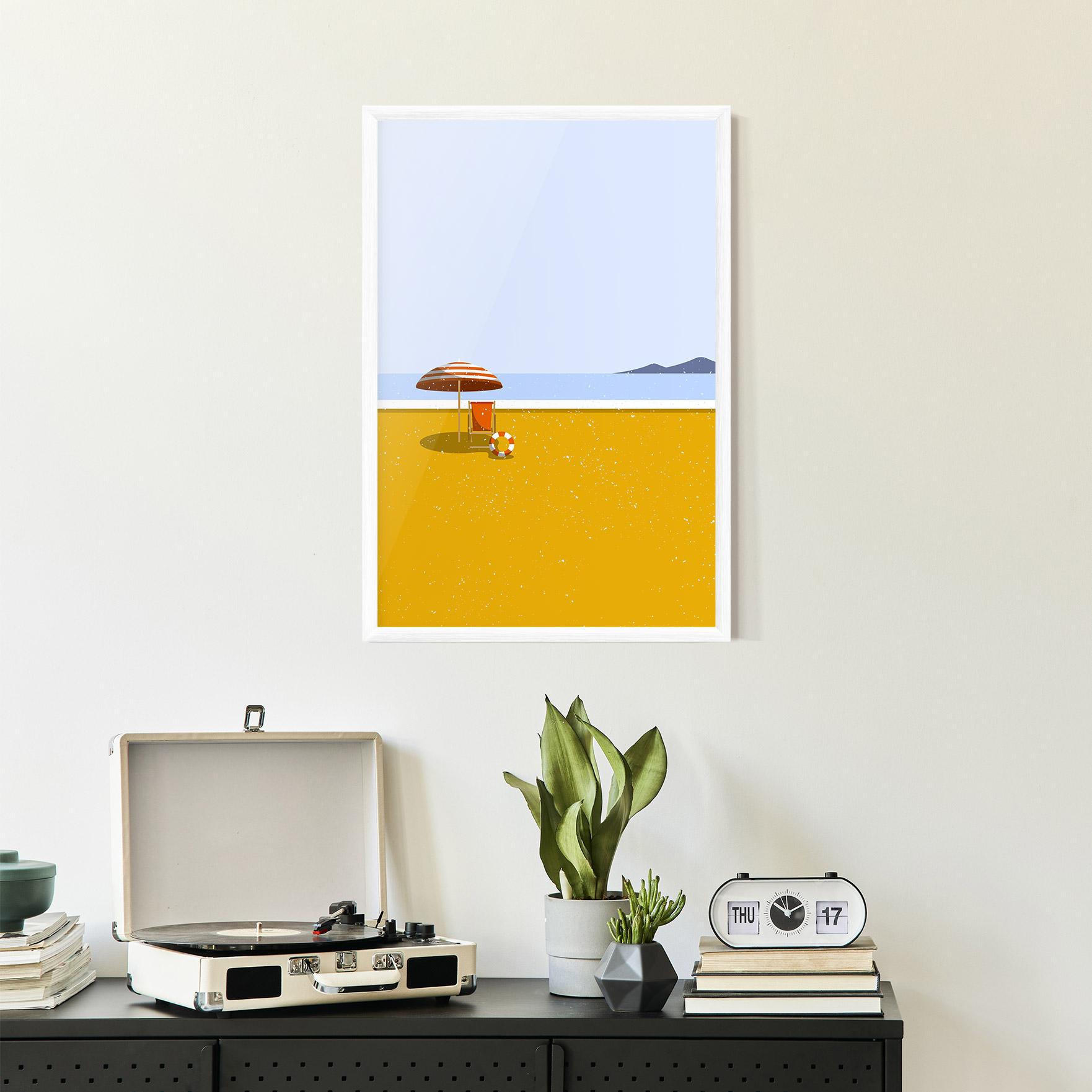 Gerahmte Poster Yellow Beach mockup 2