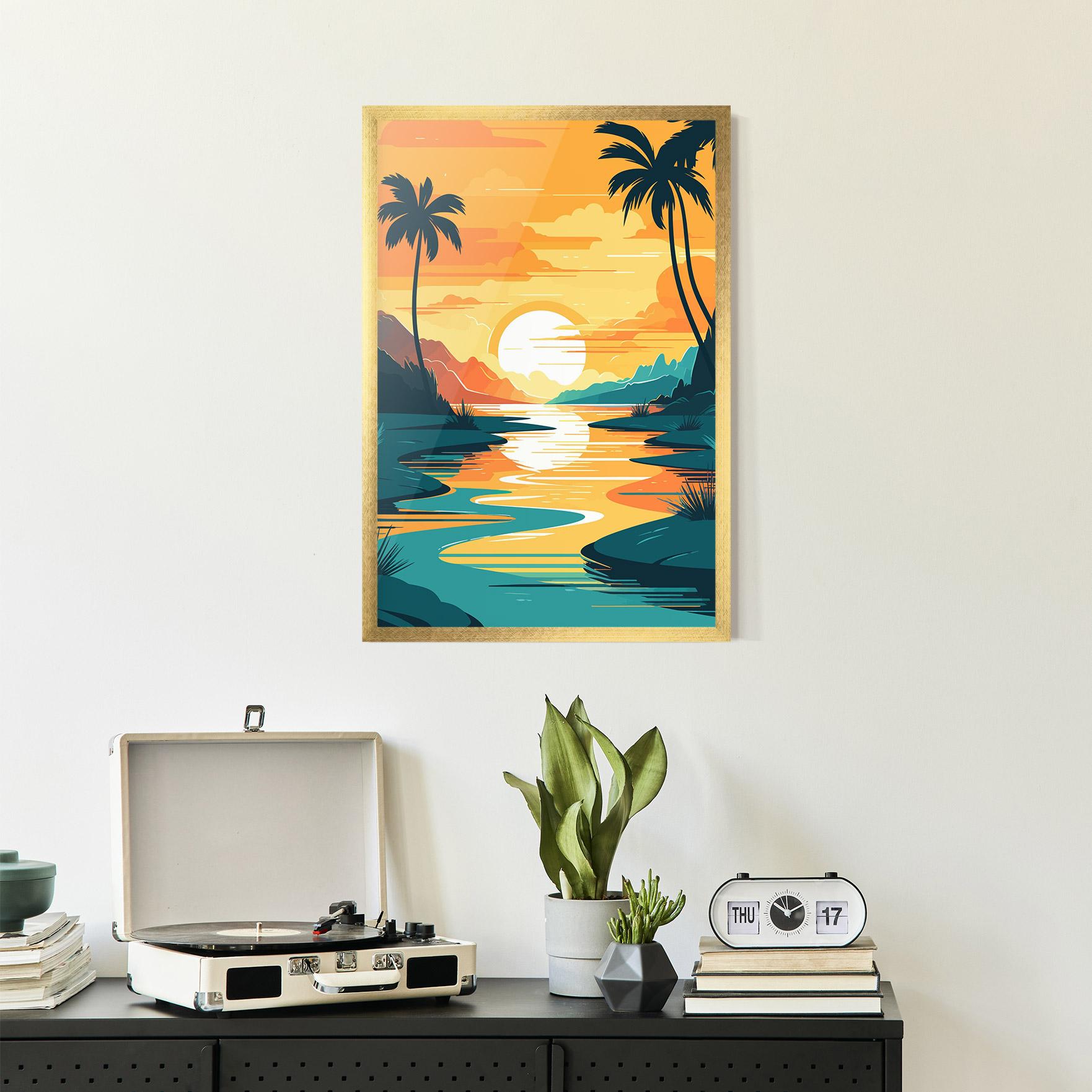 Gerahmte Poster Beach Water mockup 2