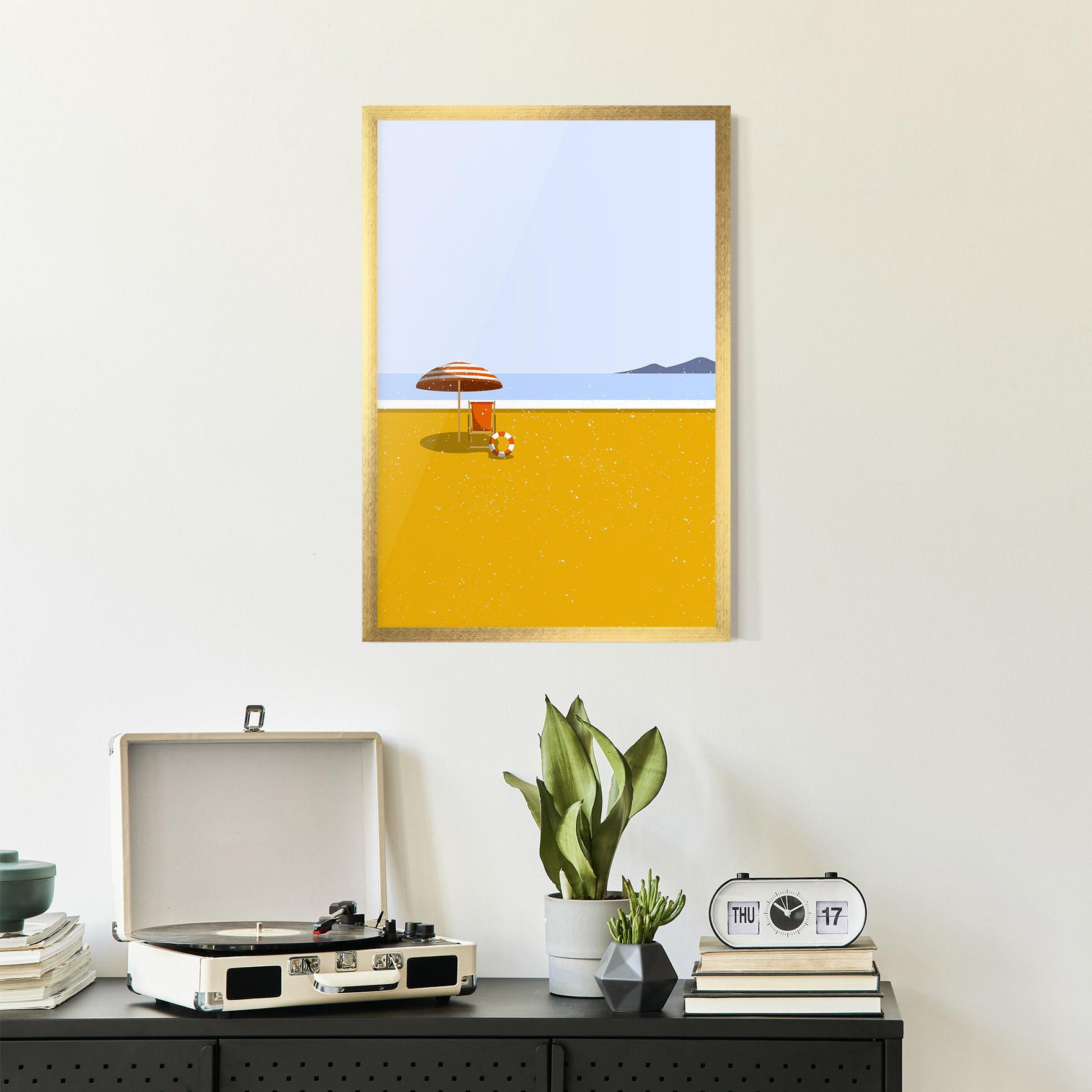 Gerahmte Poster Yellow Beach mockup 2