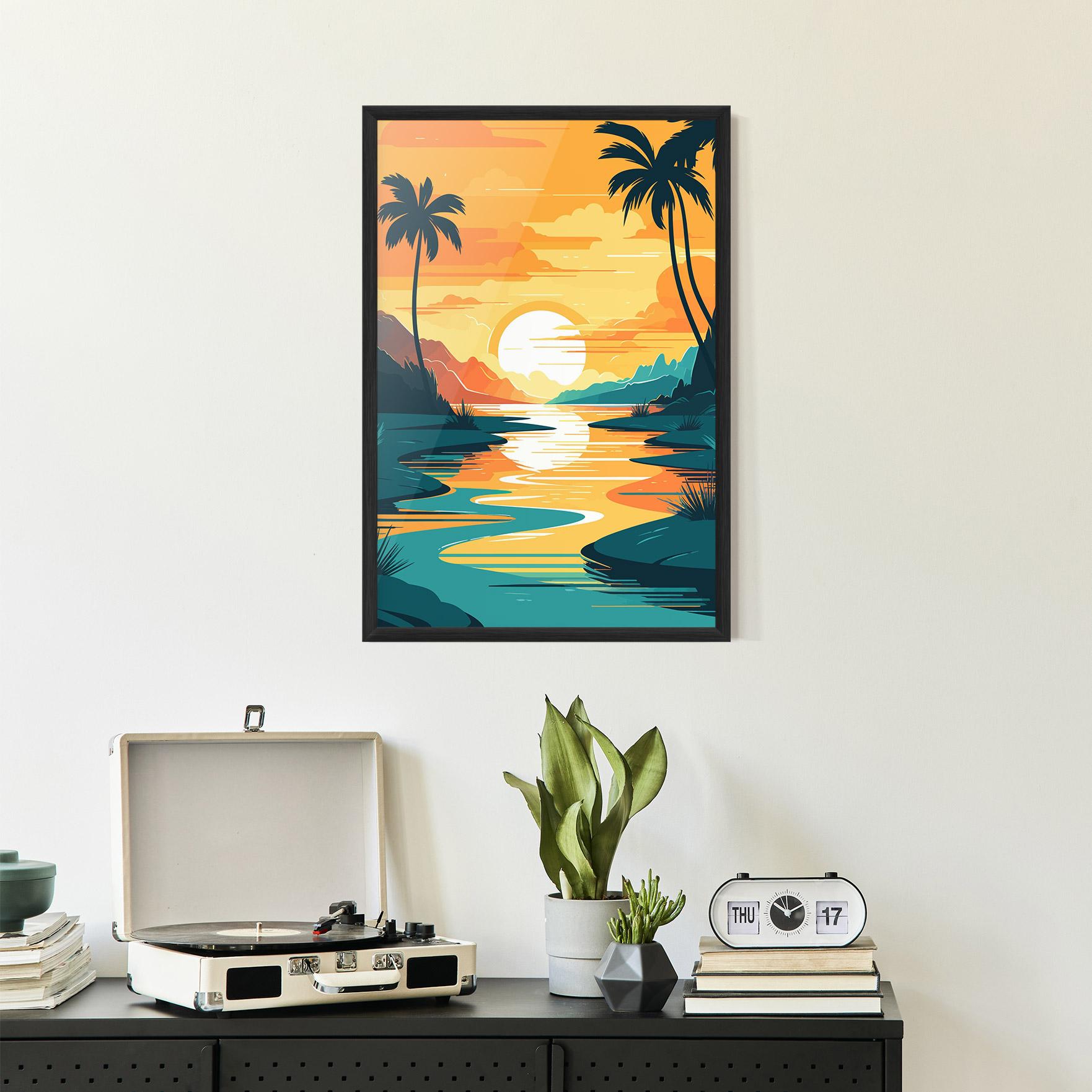 Gerahmte Poster Beach Water mockup 2