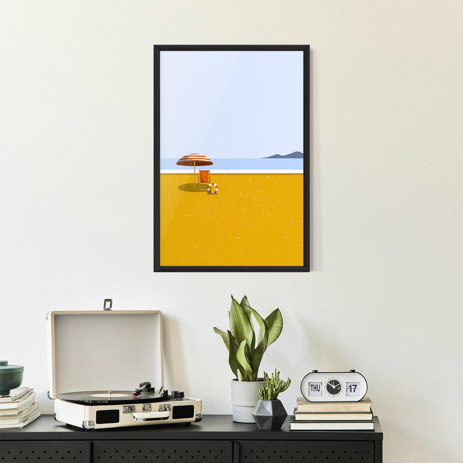 Gerahmte Poster Yellow Beach mockup 2