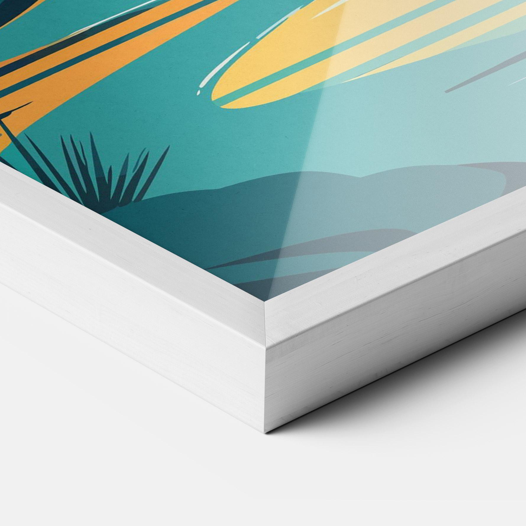 Gerahmte Poster Beach Water mockup 3