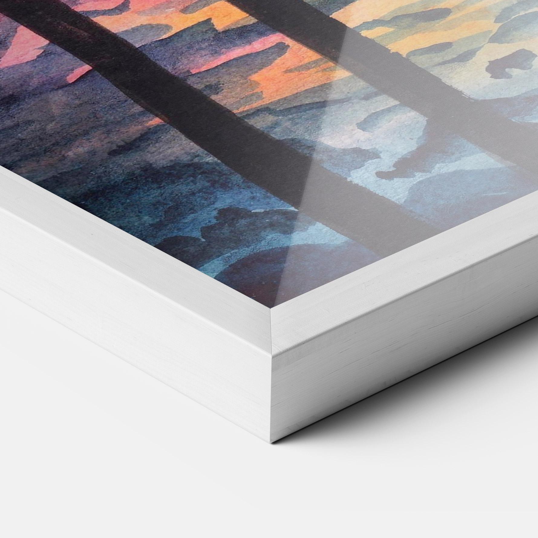 Gerahmte Poster Sunset Tree Beach mockup 3