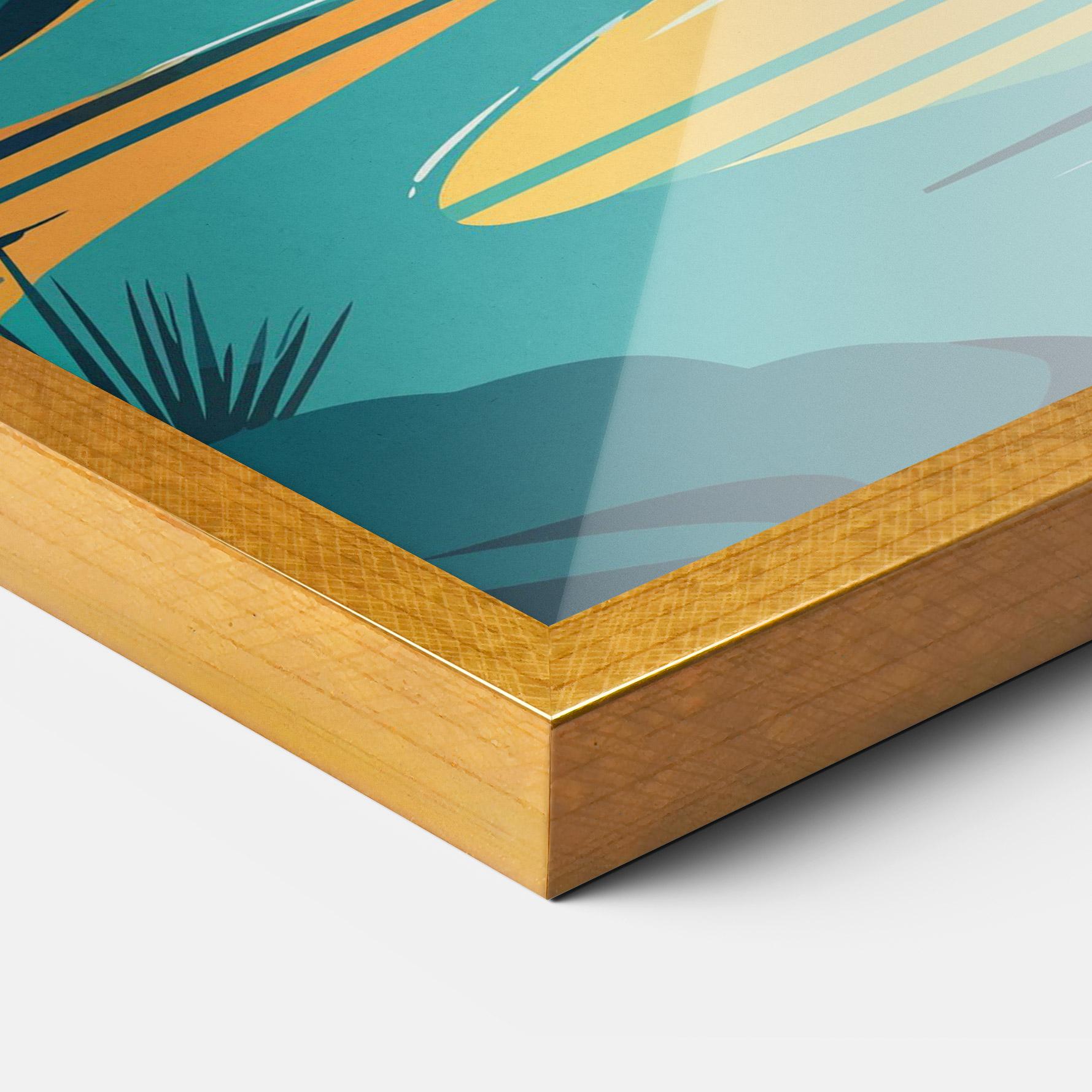 Gerahmte Poster Beach Water mockup 3