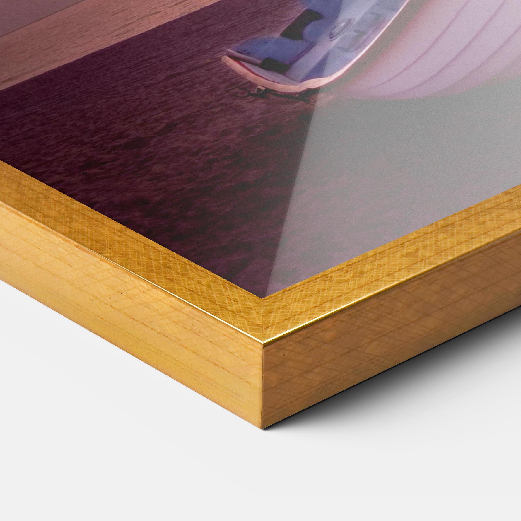 Gerahmte Poster Boat Purple Sunset mockup 3