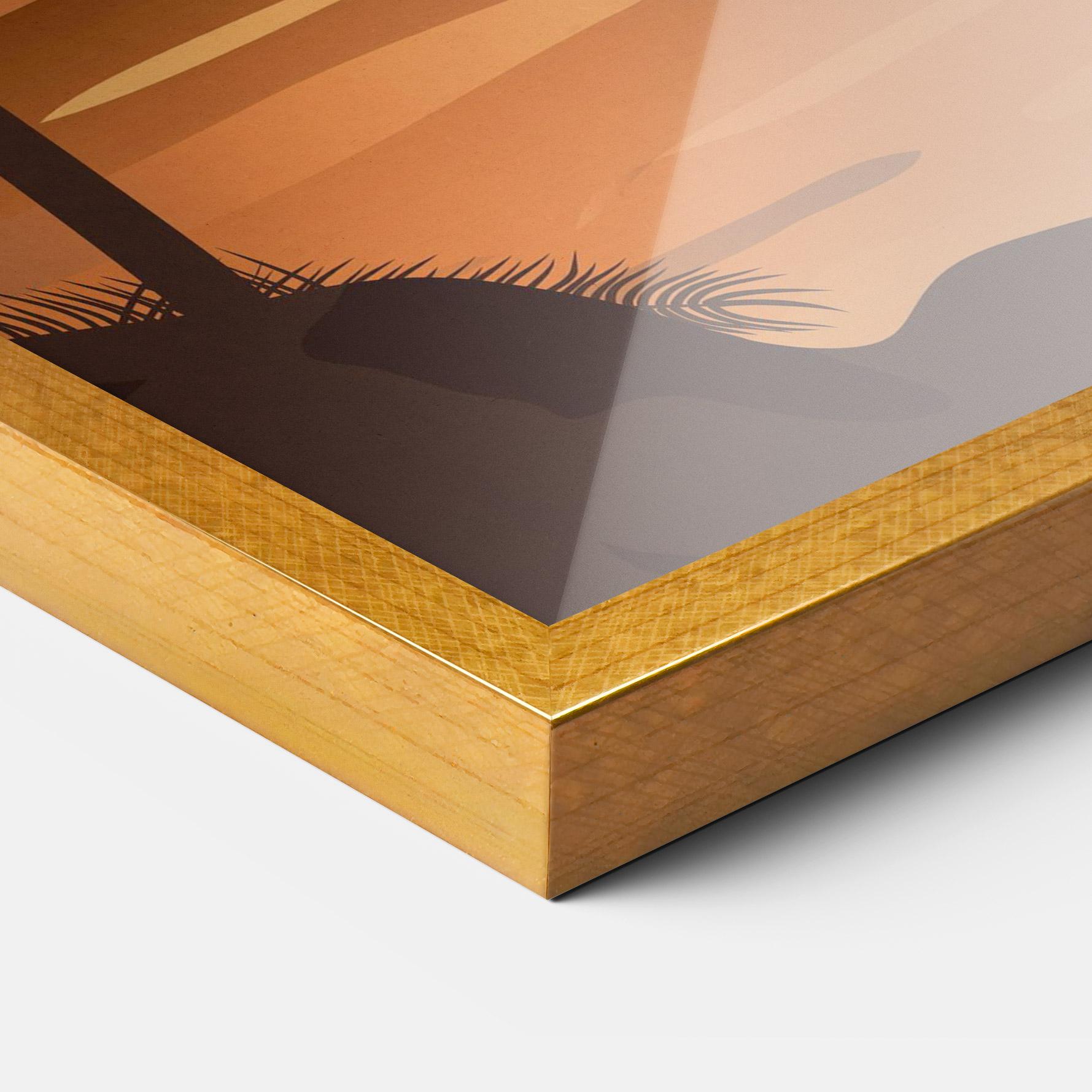 Gerahmte Poster Sunset Beach 01 mockup 3