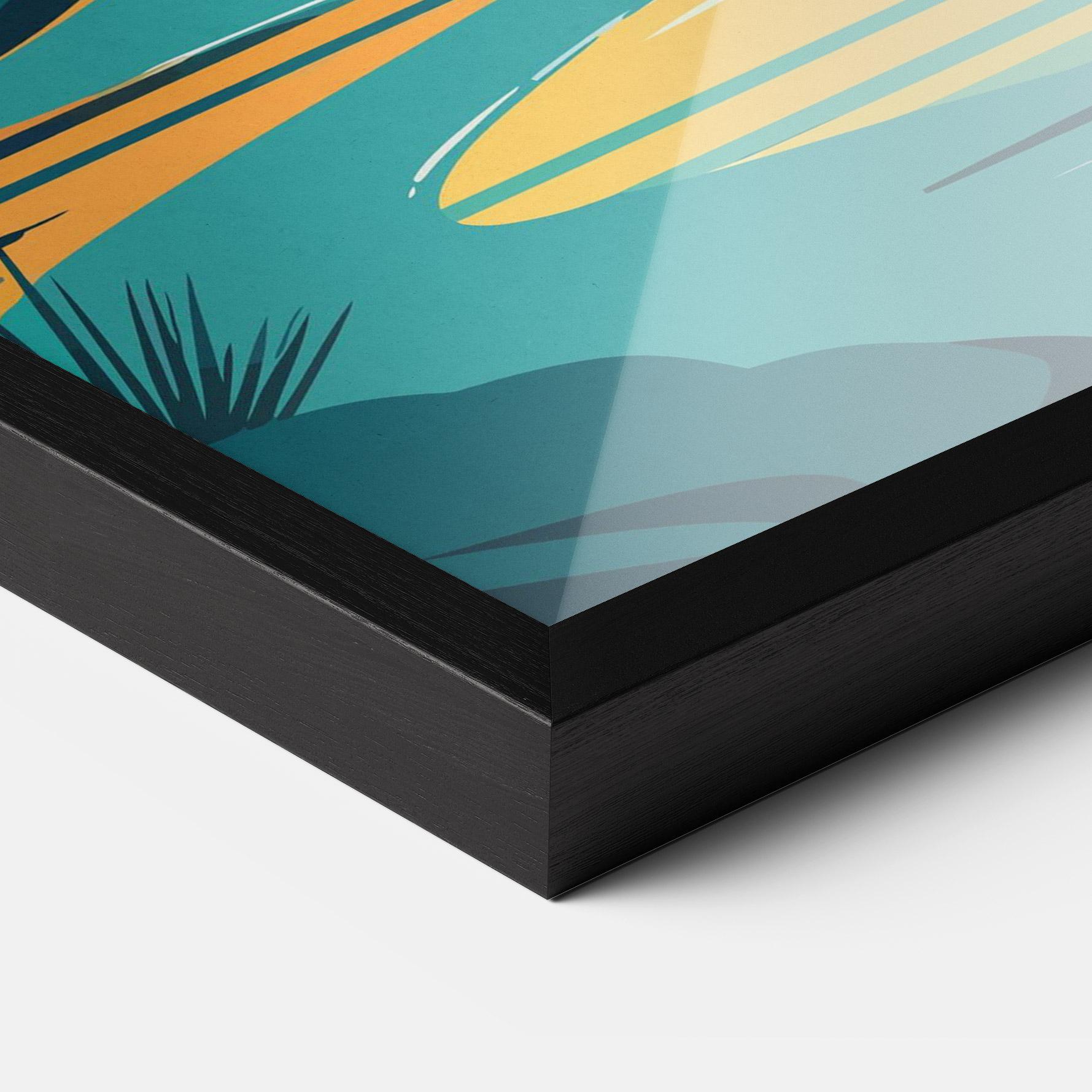 Gerahmte Poster Beach Water mockup 3