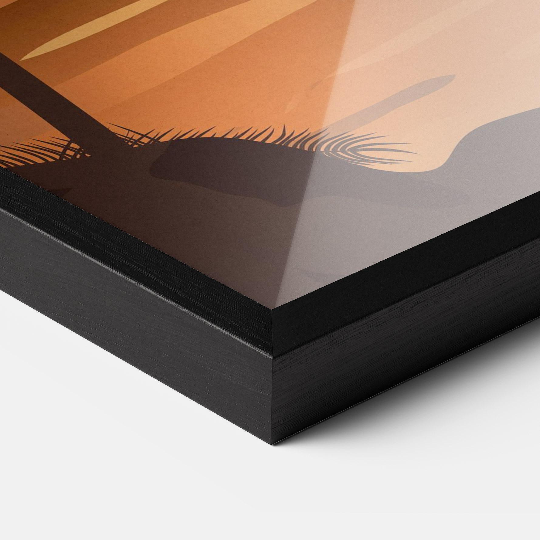 Gerahmte Poster Sunset Beach 01 mockup 3