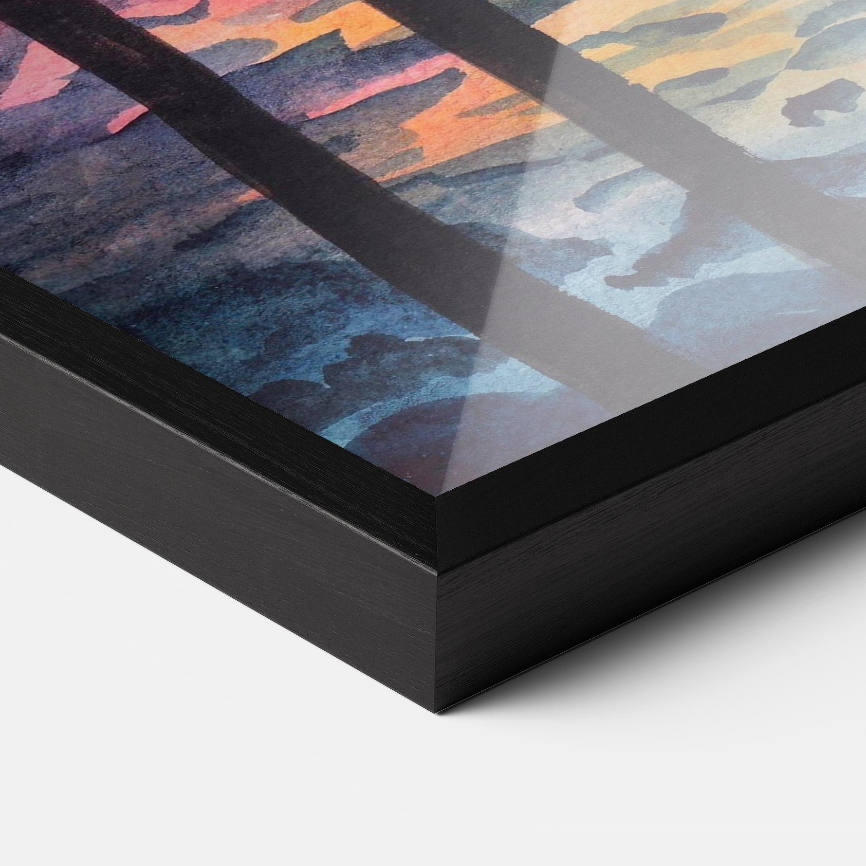 Gerahmte Poster Sunset Tree Beach mockup 3