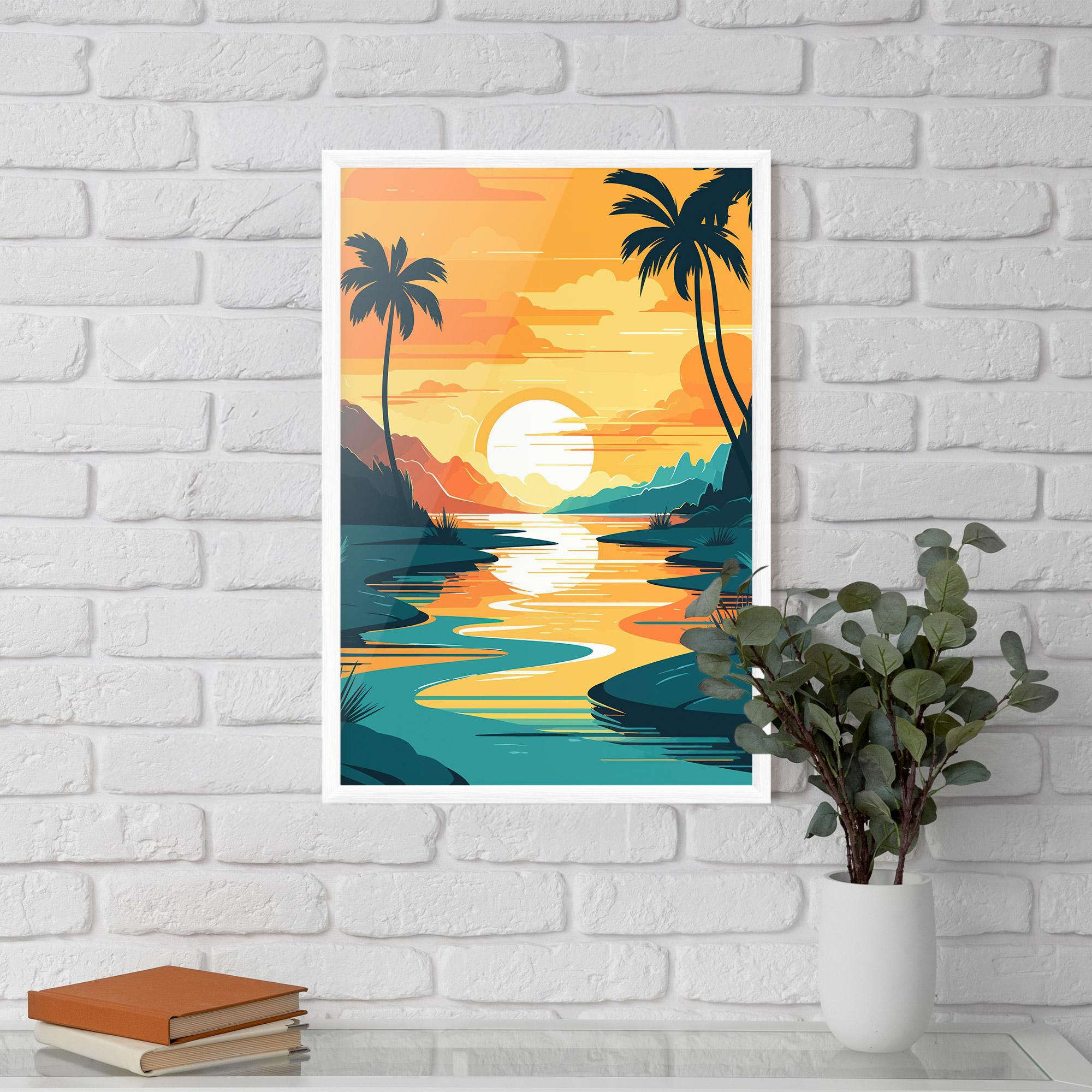 Gerahmte Poster Beach Water mockup 5