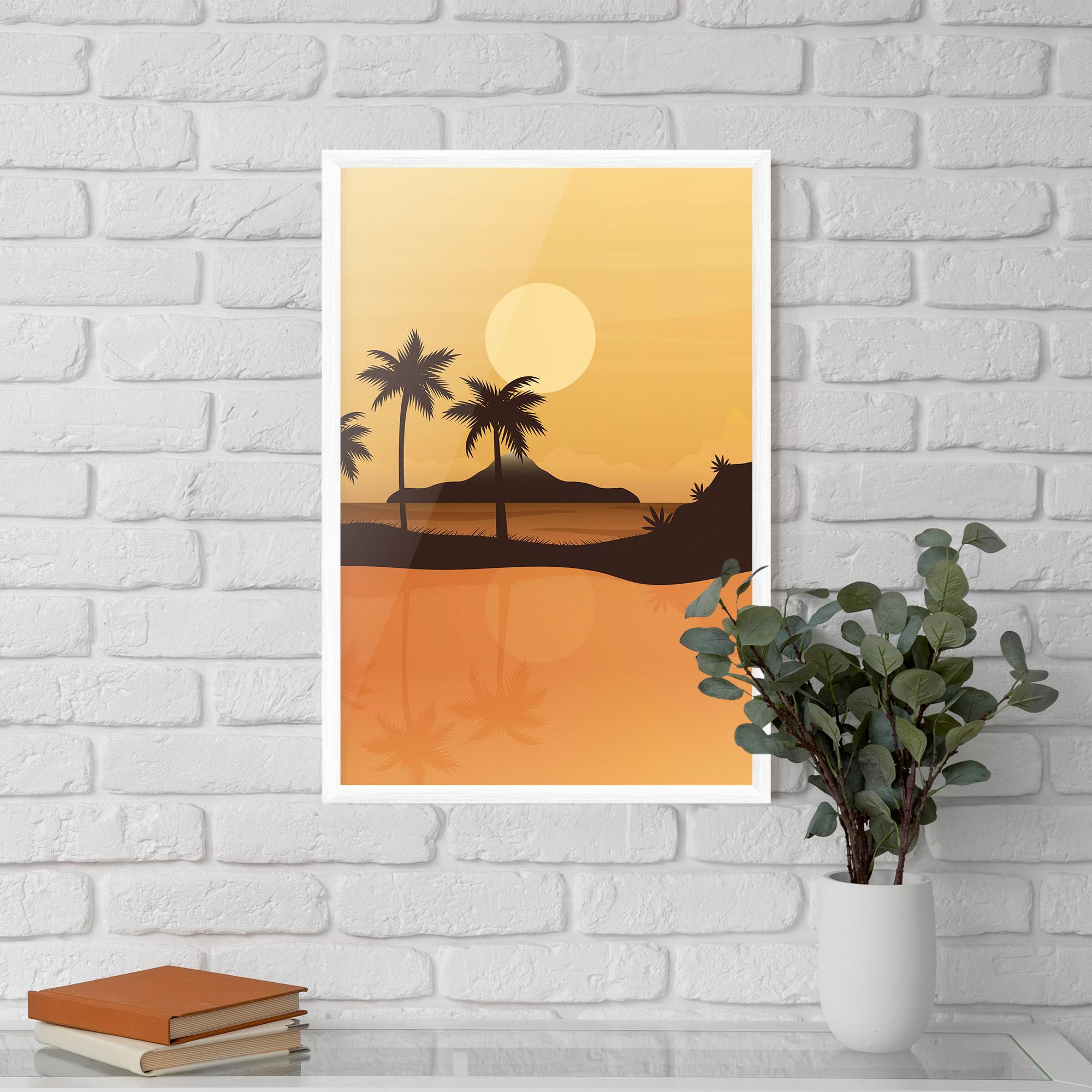 Gerahmte Poster Sunset Beach 02 mockup 5