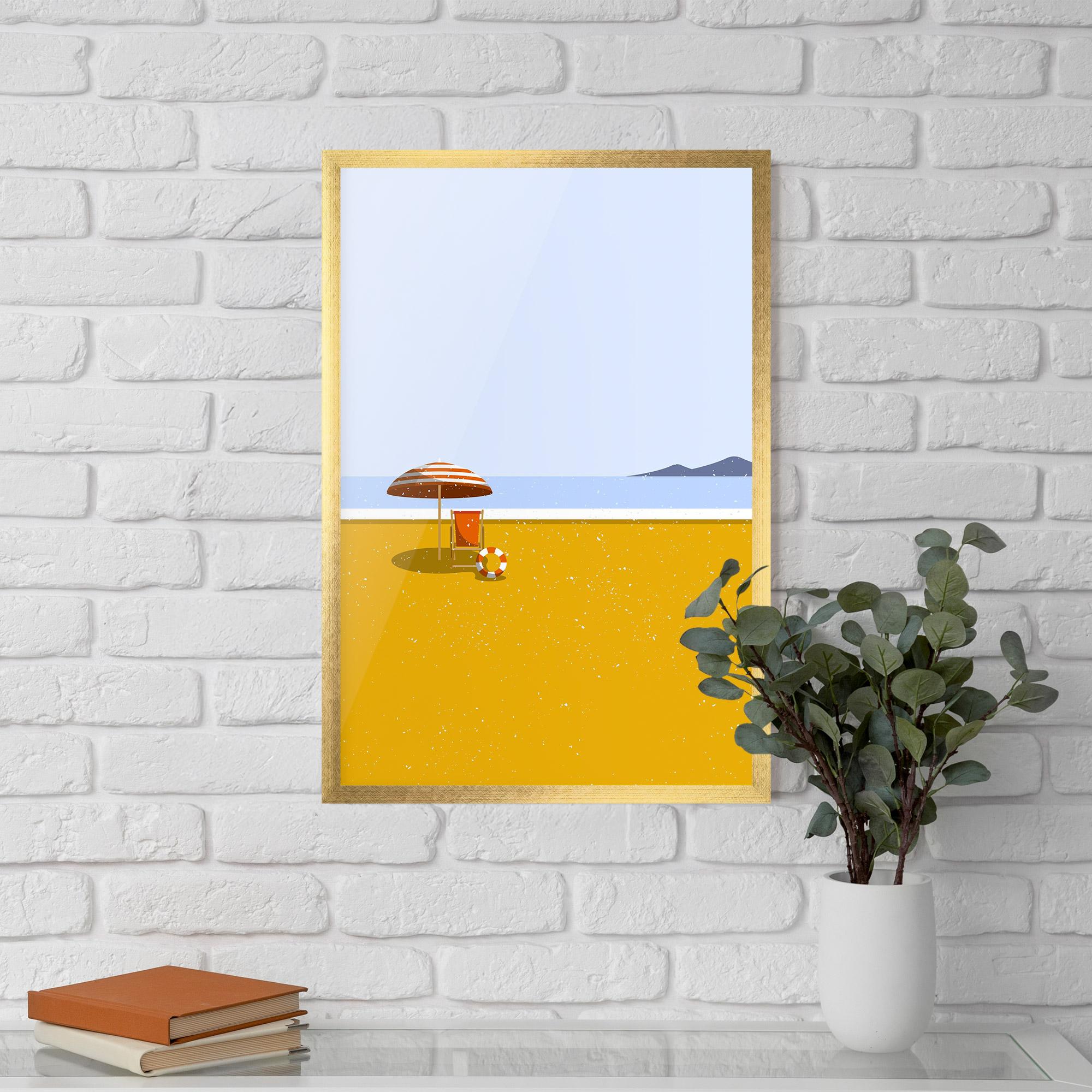 Gerahmte Poster Yellow Beach mockup 5