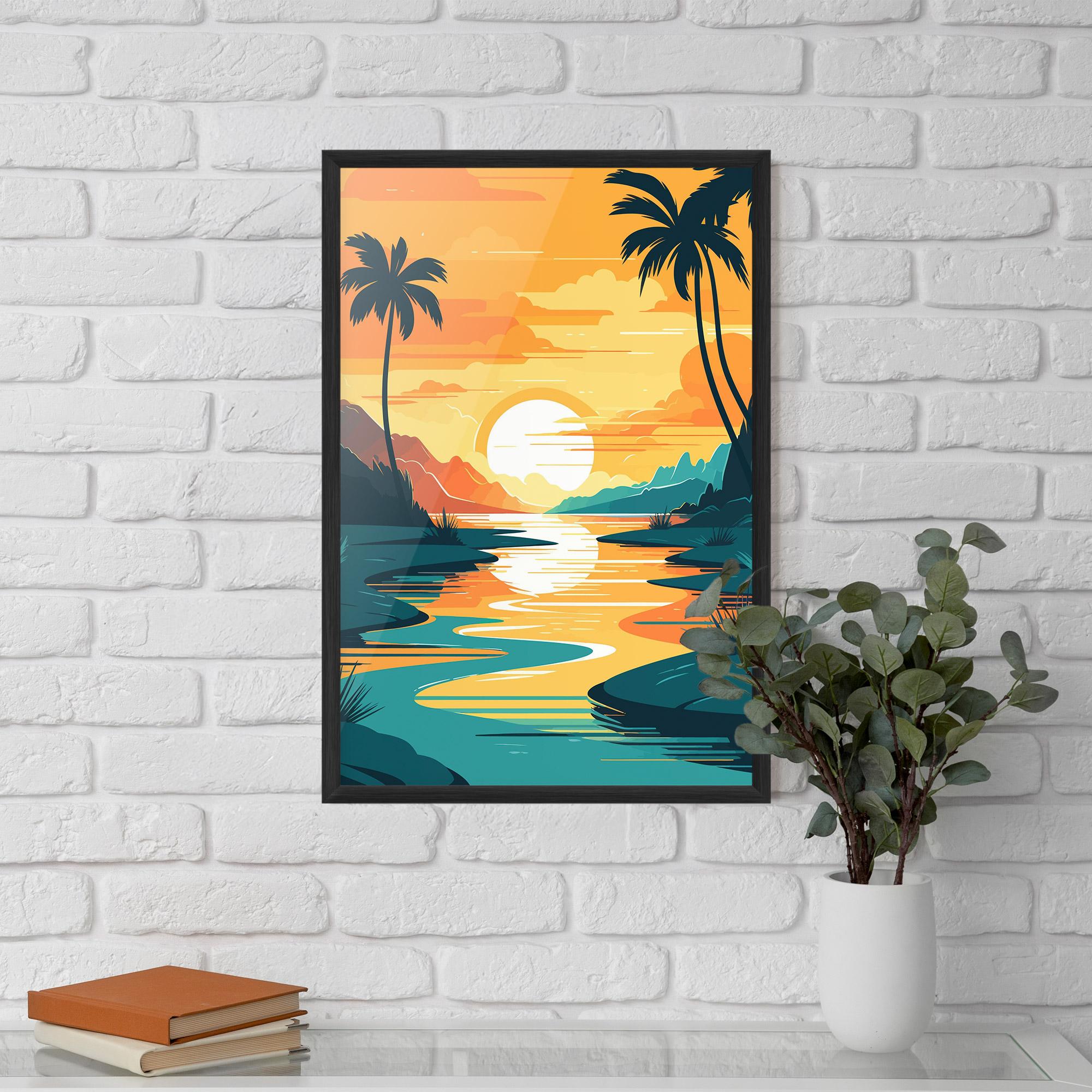 Gerahmte Poster Beach Water mockup 5