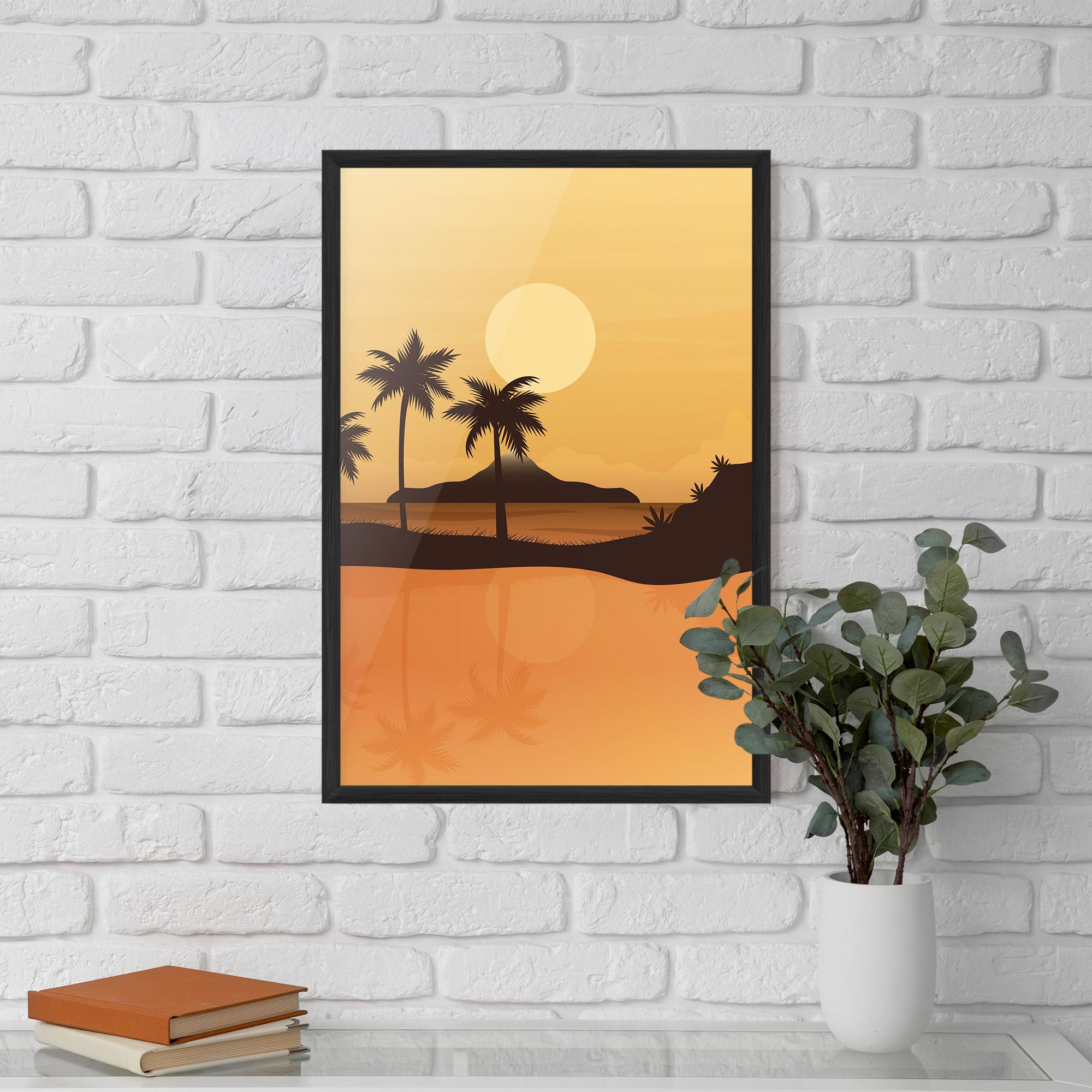 Gerahmte Poster Sunset Beach 02 mockup 5