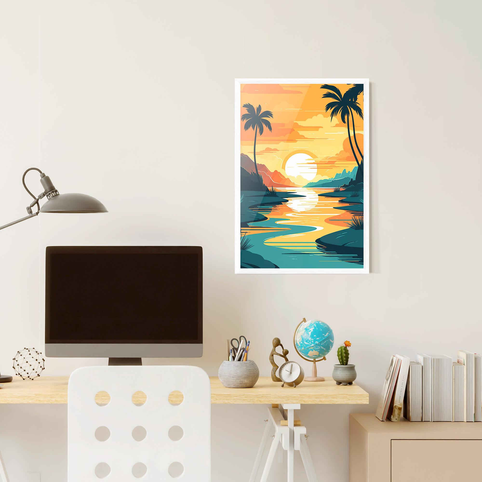 Gerahmte Poster Beach Water mockup 6