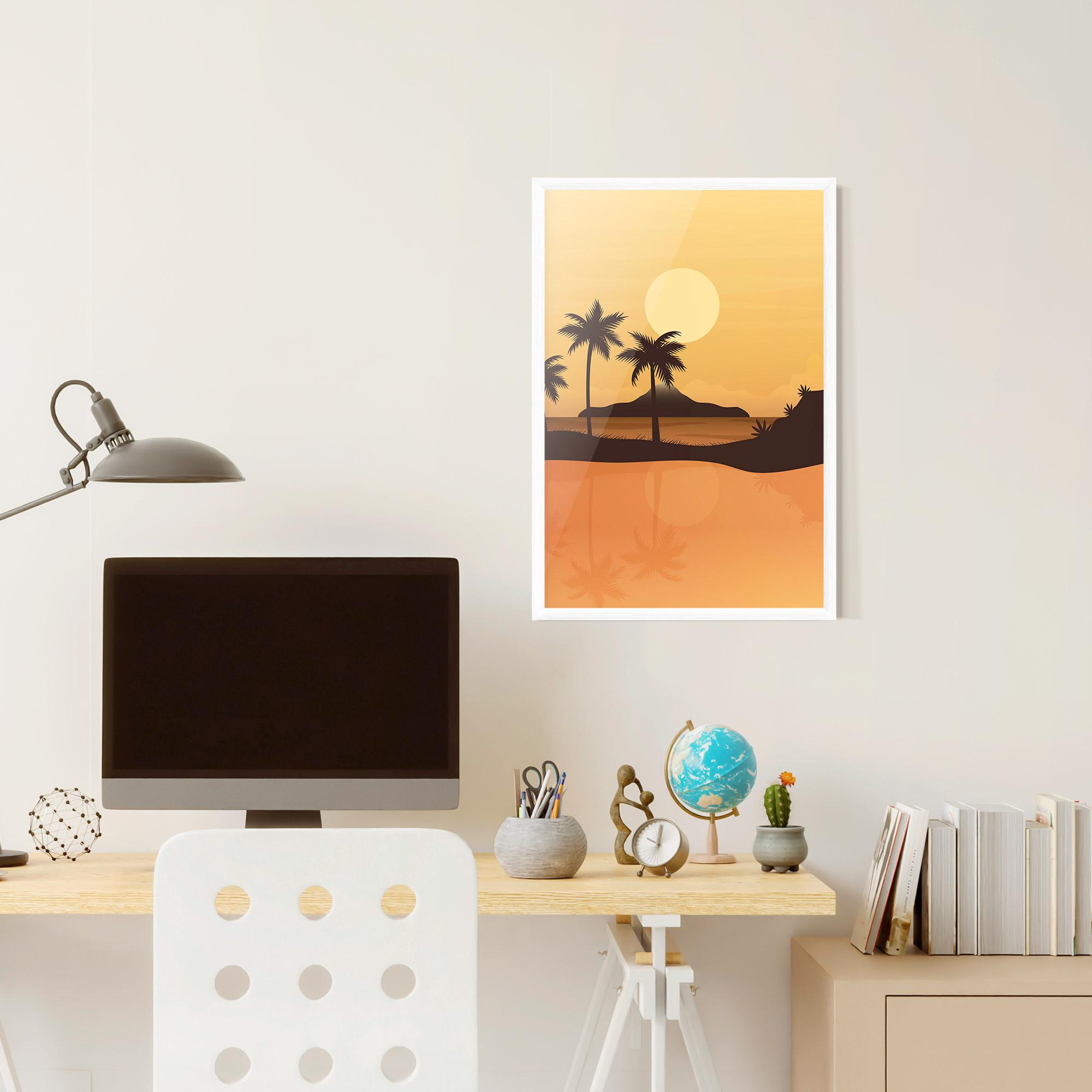 Gerahmte Poster Sunset Beach 02 mockup 6