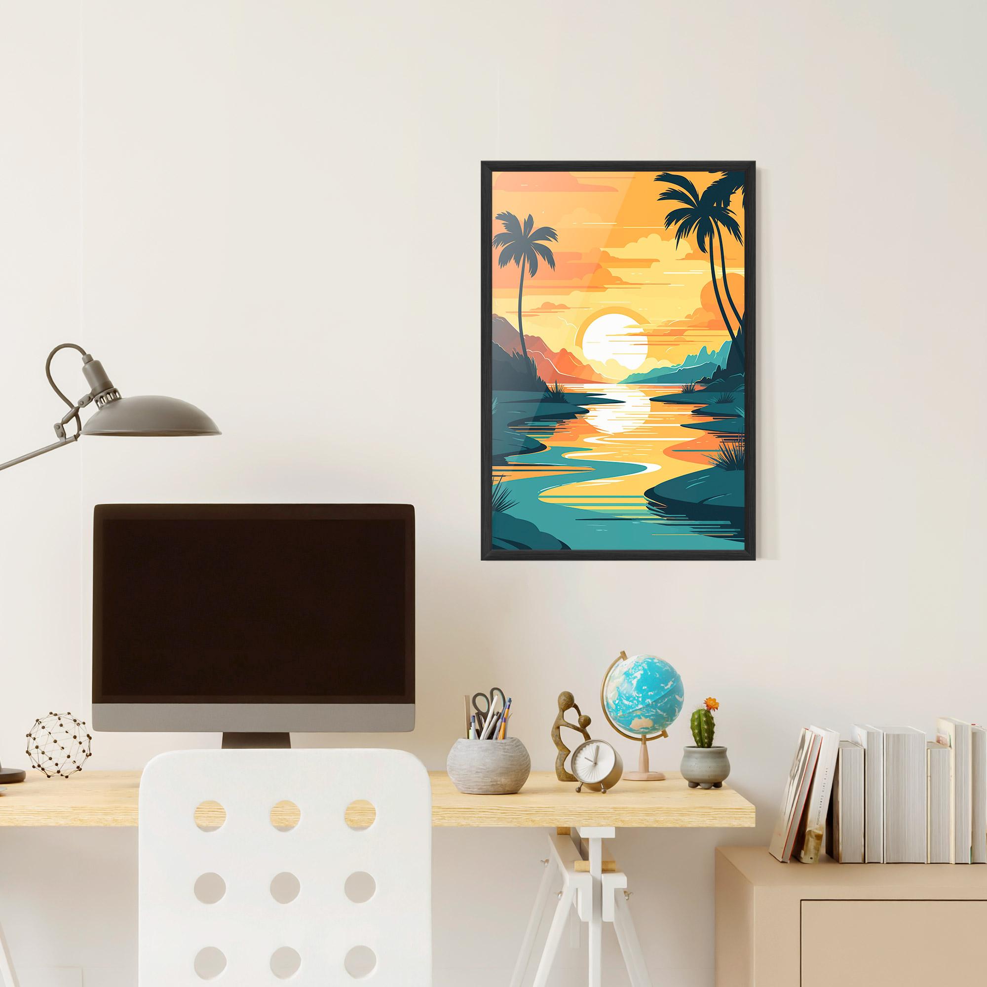 Gerahmte Poster Beach Water mockup 6