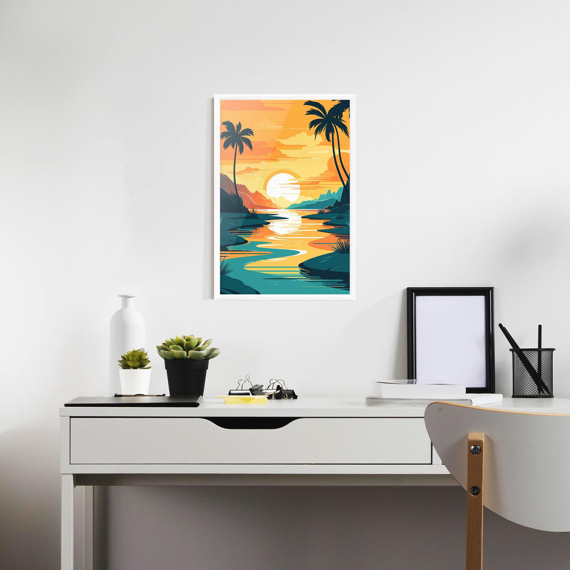 Gerahmte Poster Beach Water mockup 7