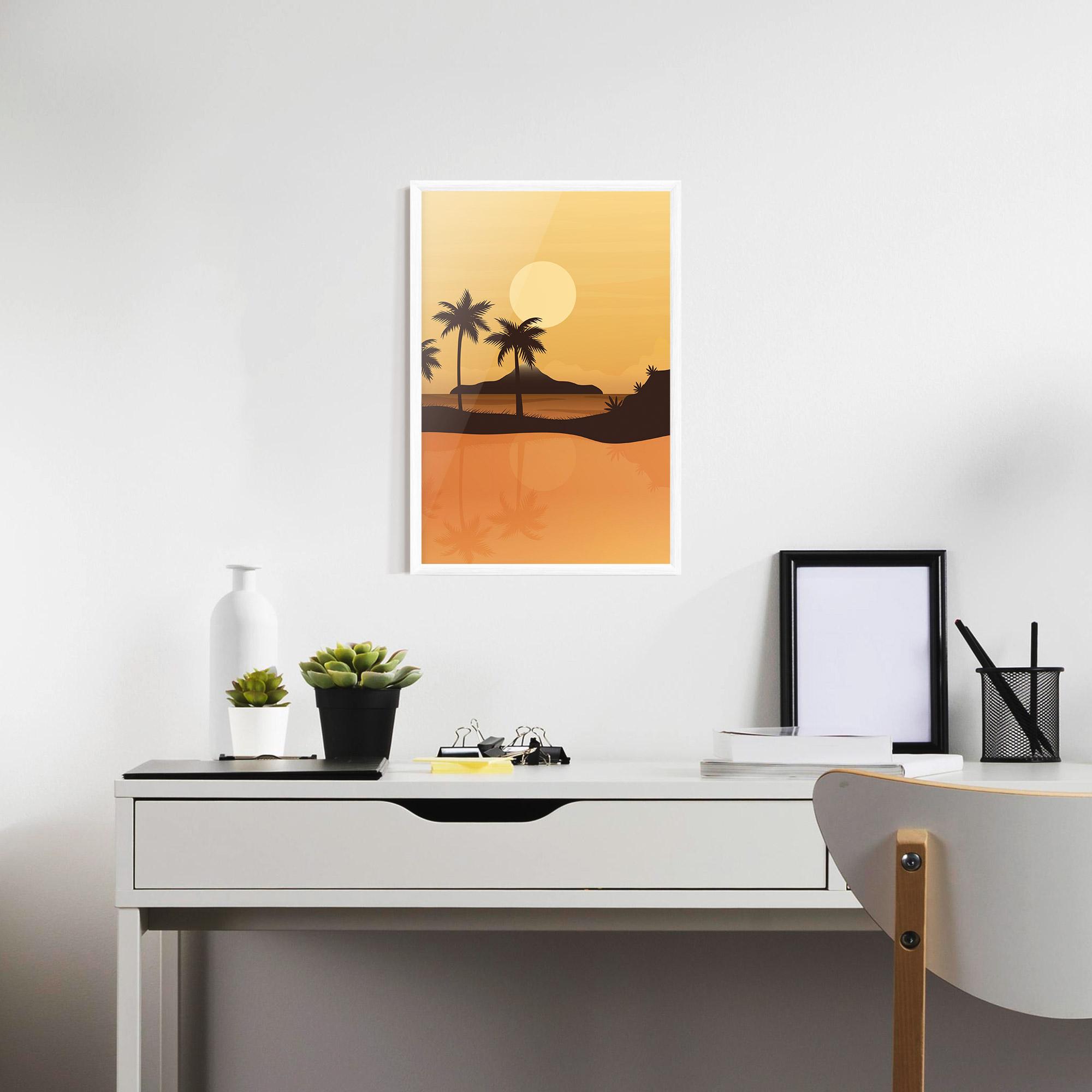 Gerahmte Poster Sunset Beach 02 mockup 7