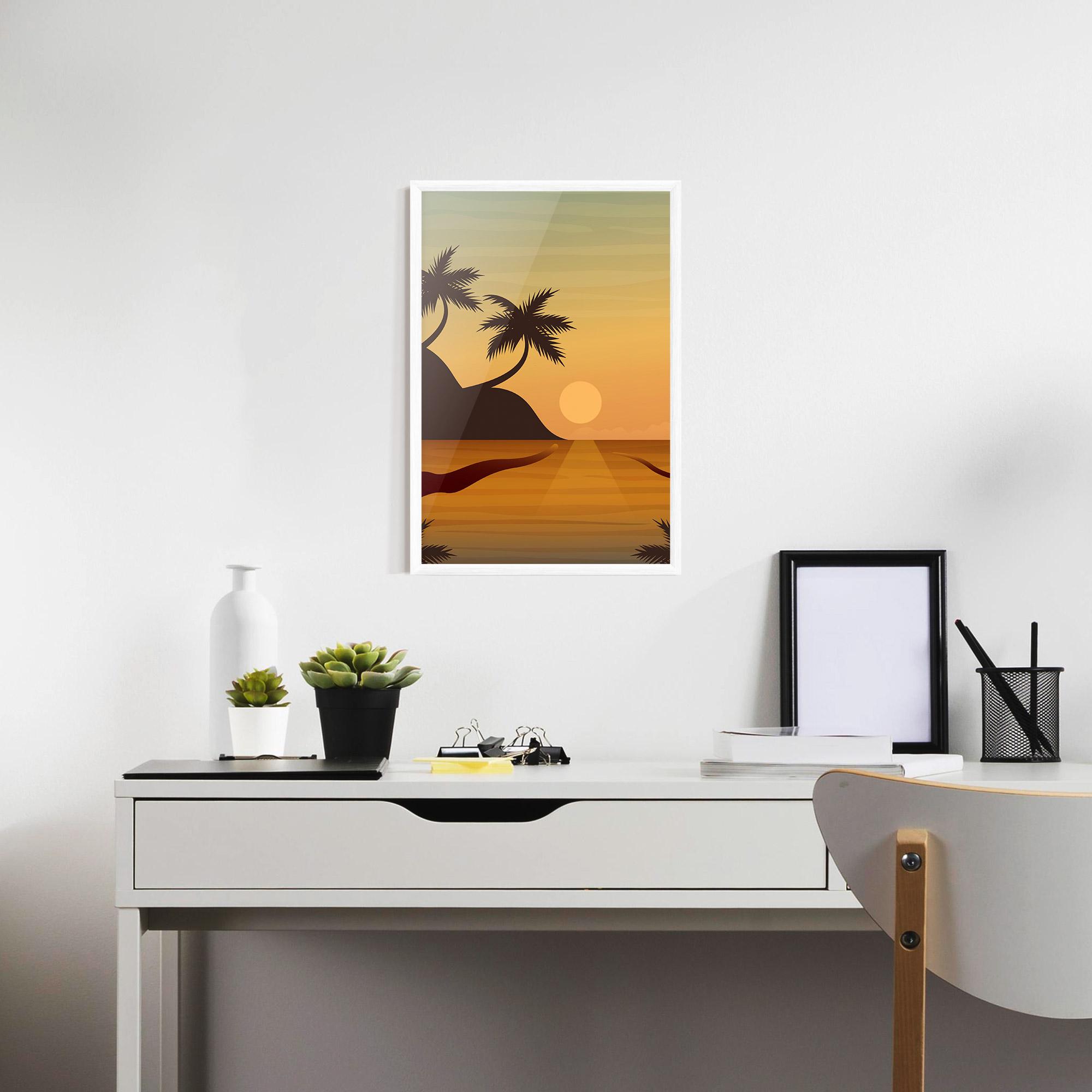 Gerahmte Poster Sunset Beach 03 mockup 7
