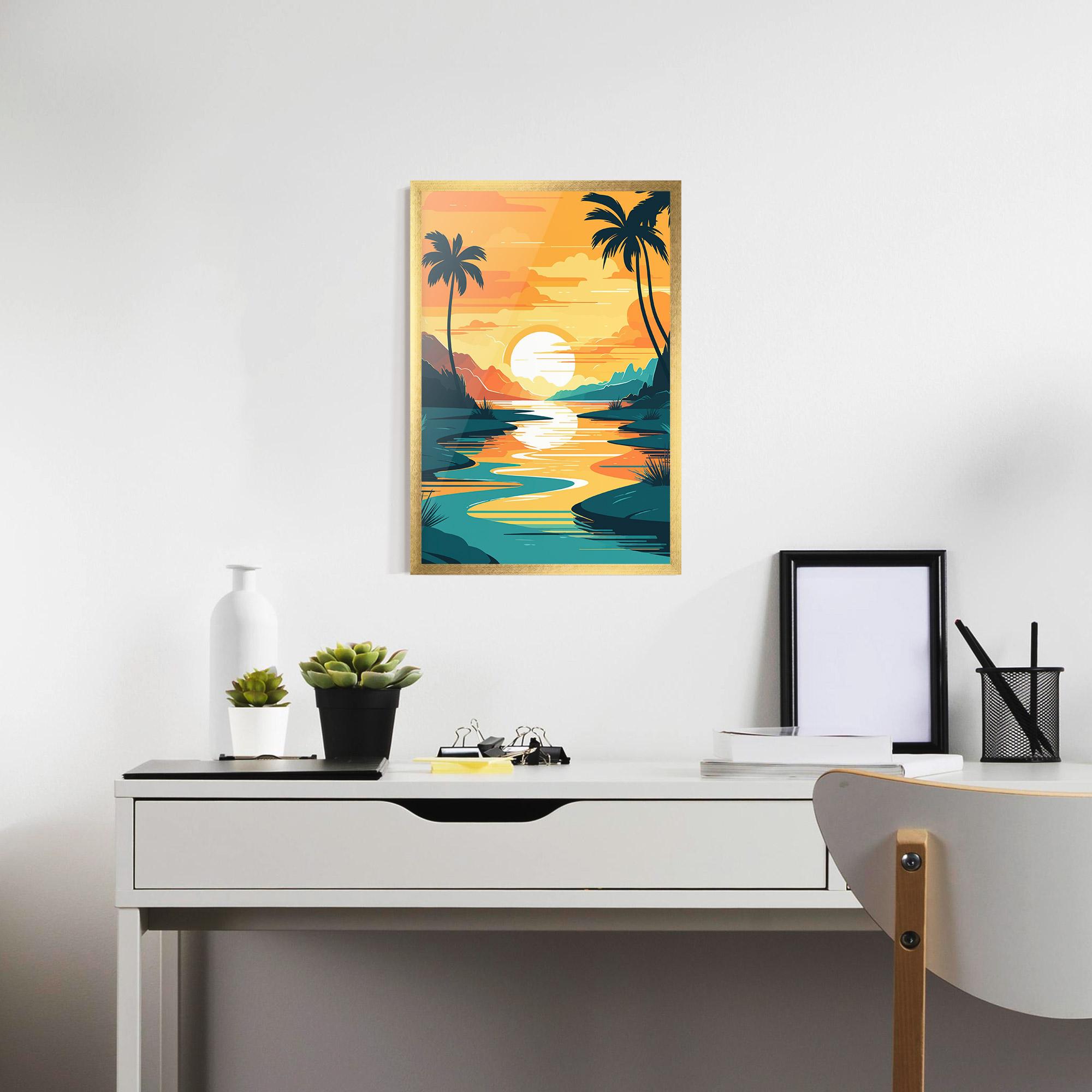 Gerahmte Poster Beach Water mockup 7