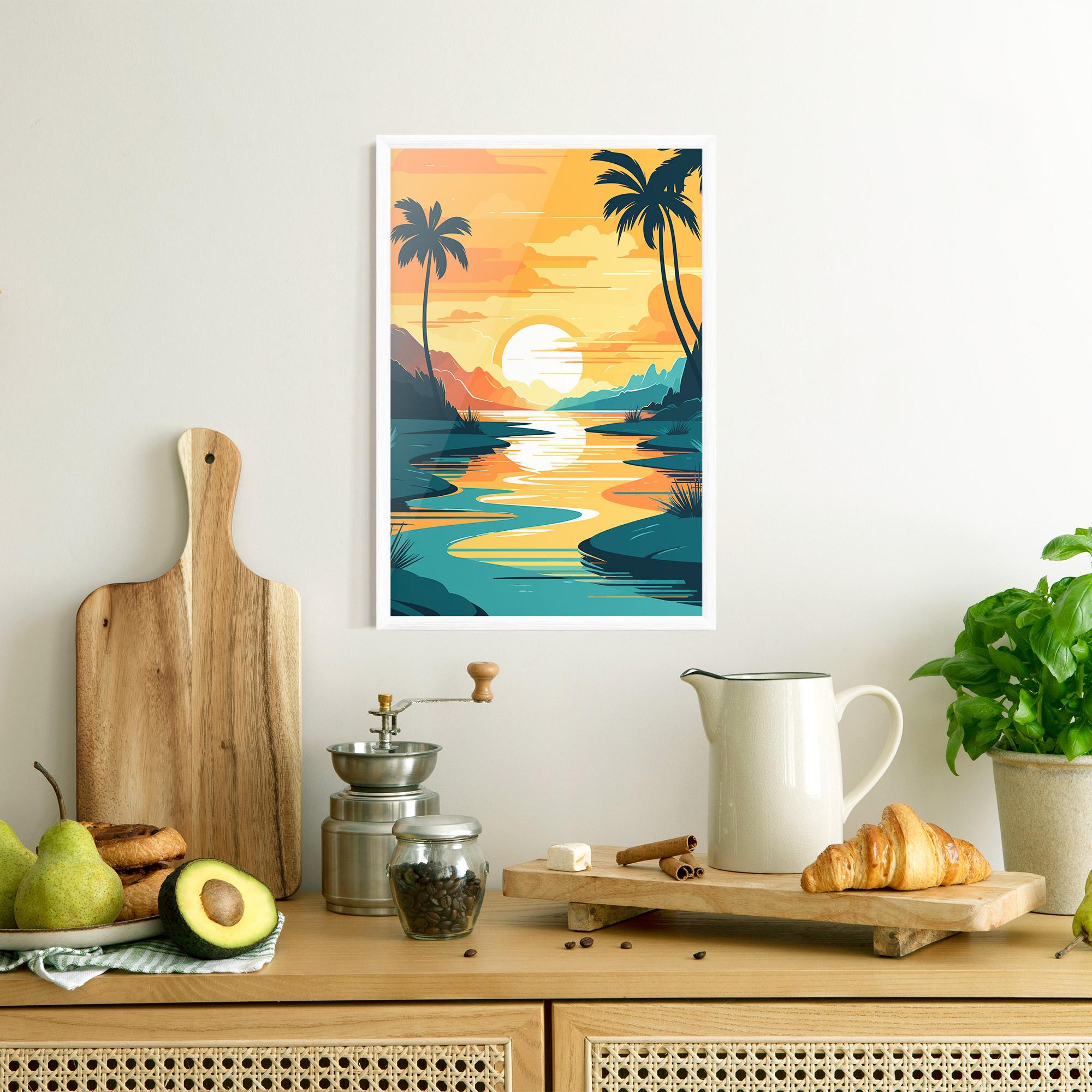 Gerahmte Poster Beach Water mockup 8