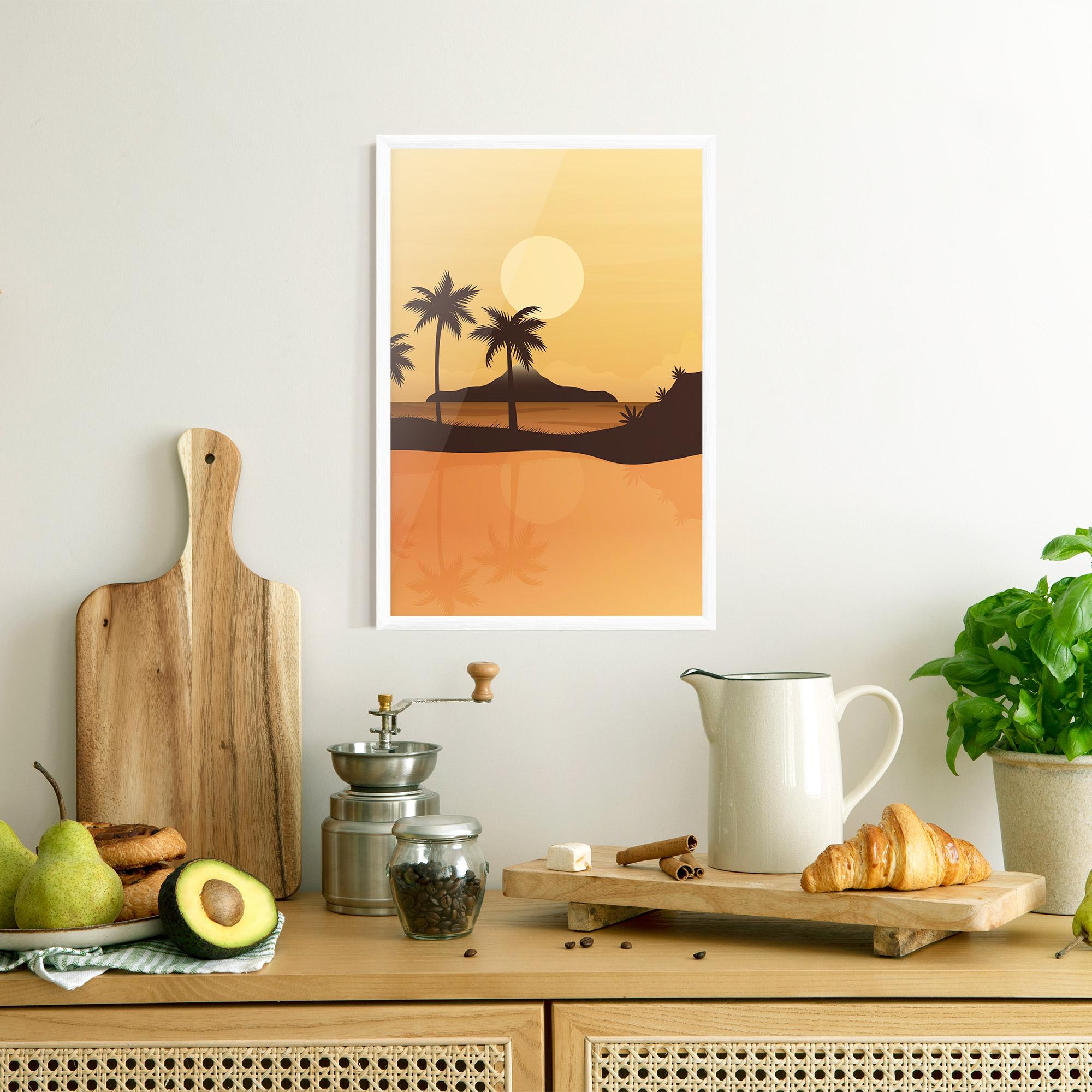 Gerahmte Poster Sunset Beach 02 mockup 8