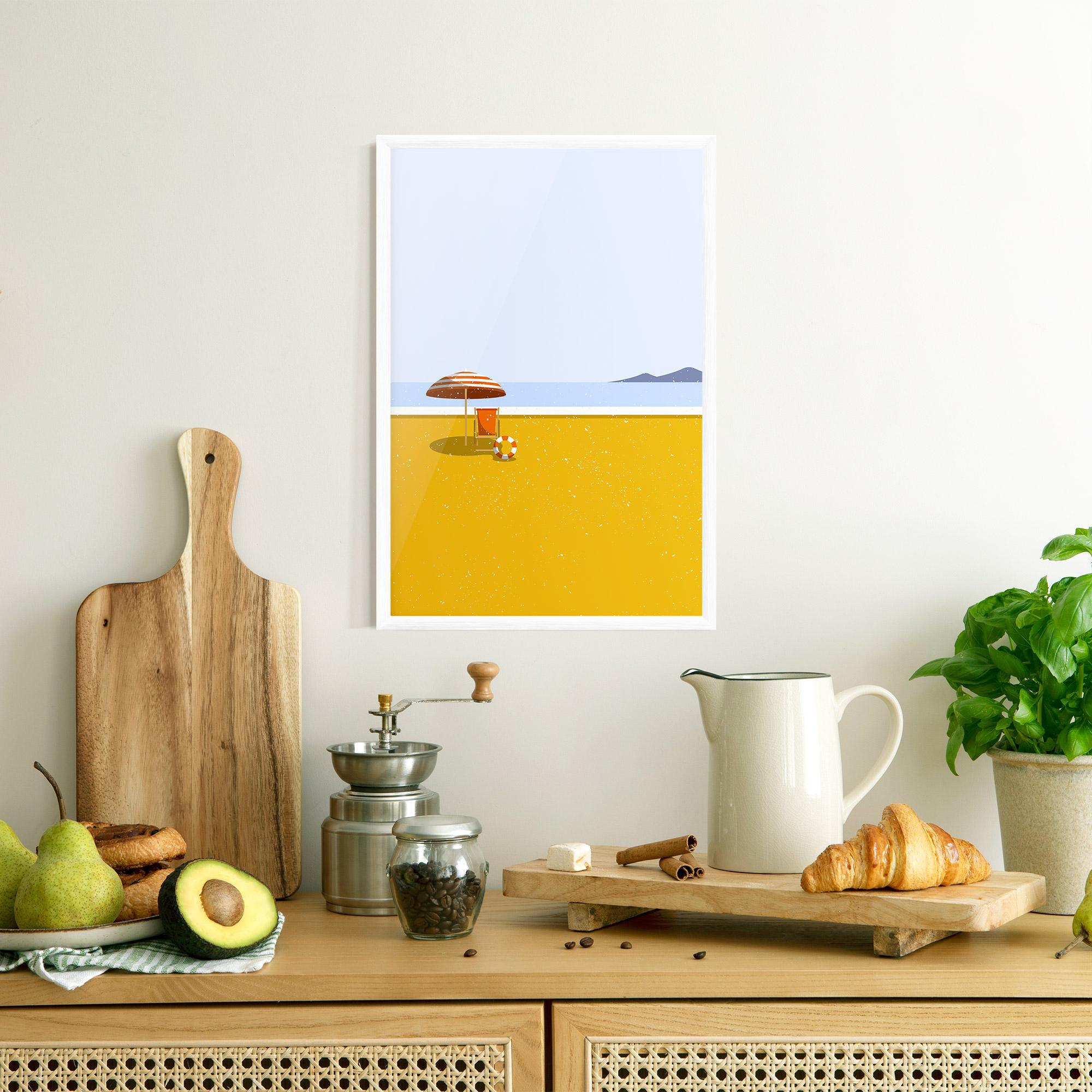 Gerahmte Poster Yellow Beach mockup 8