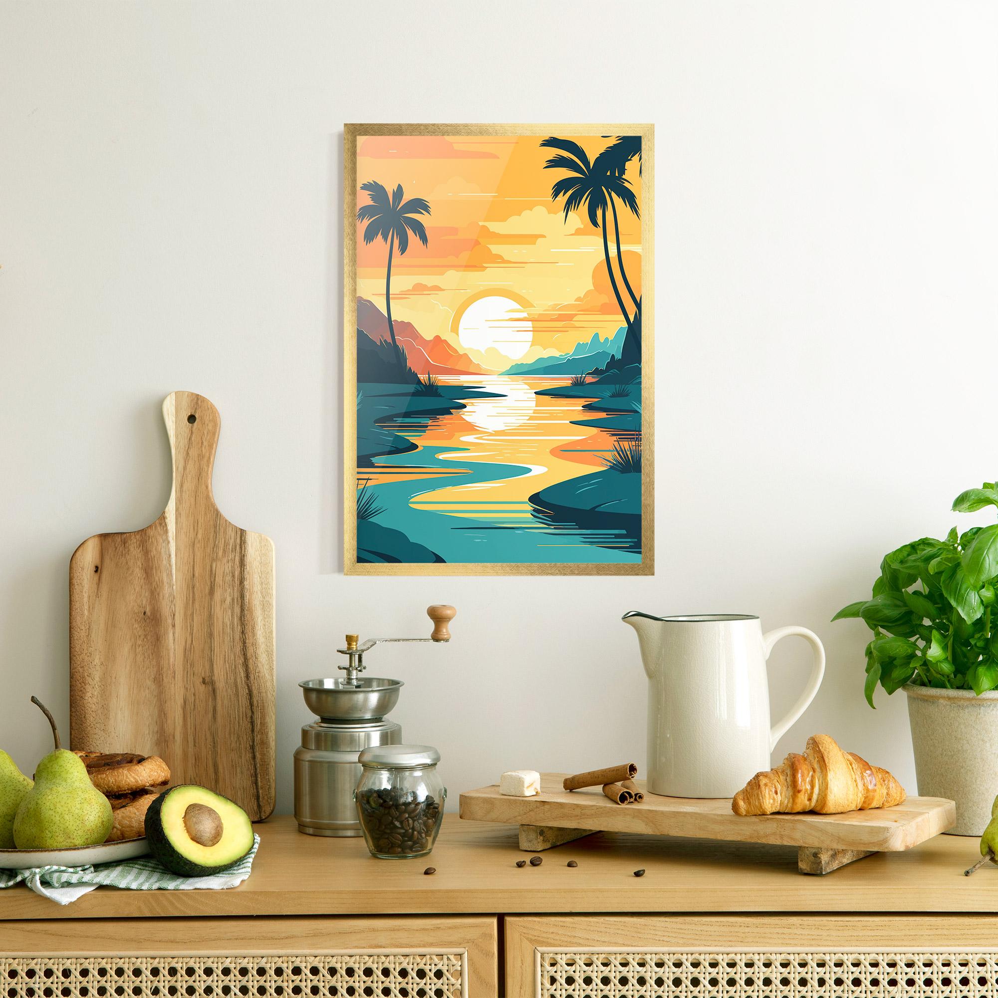 Gerahmte Poster Beach Water mockup 8