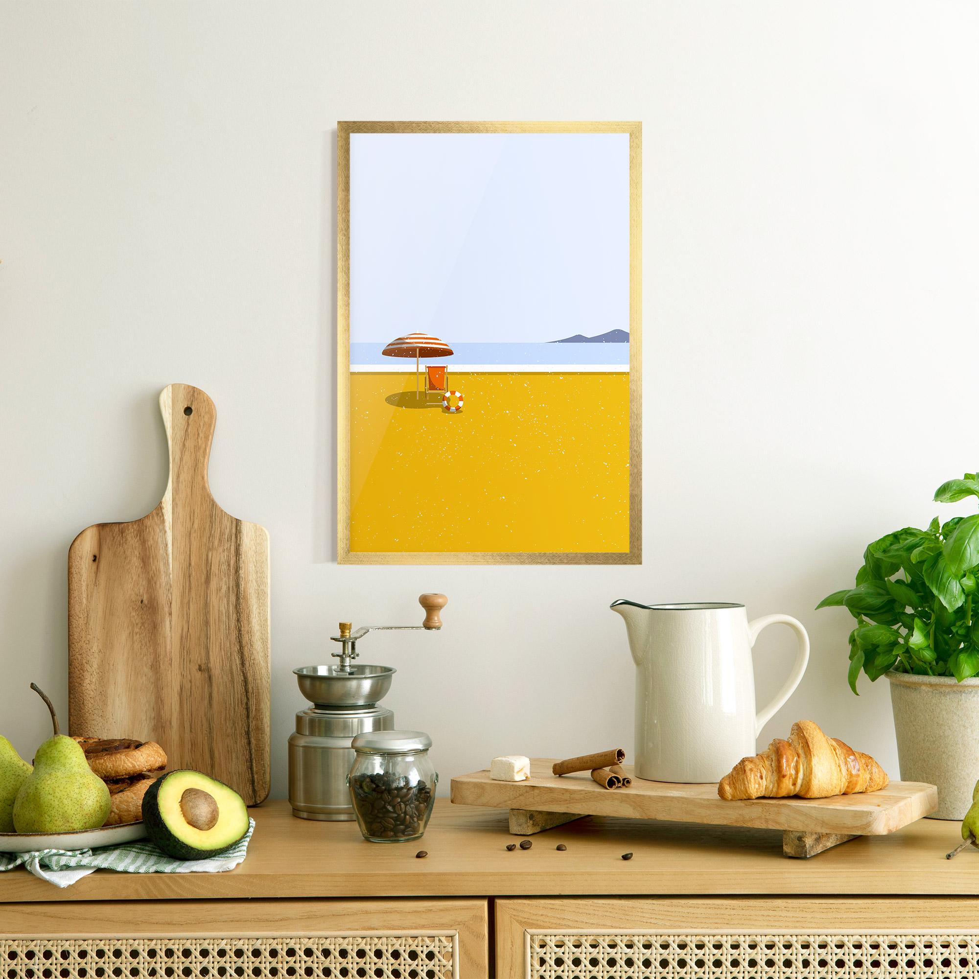 Gerahmte Poster Yellow Beach mockup 8