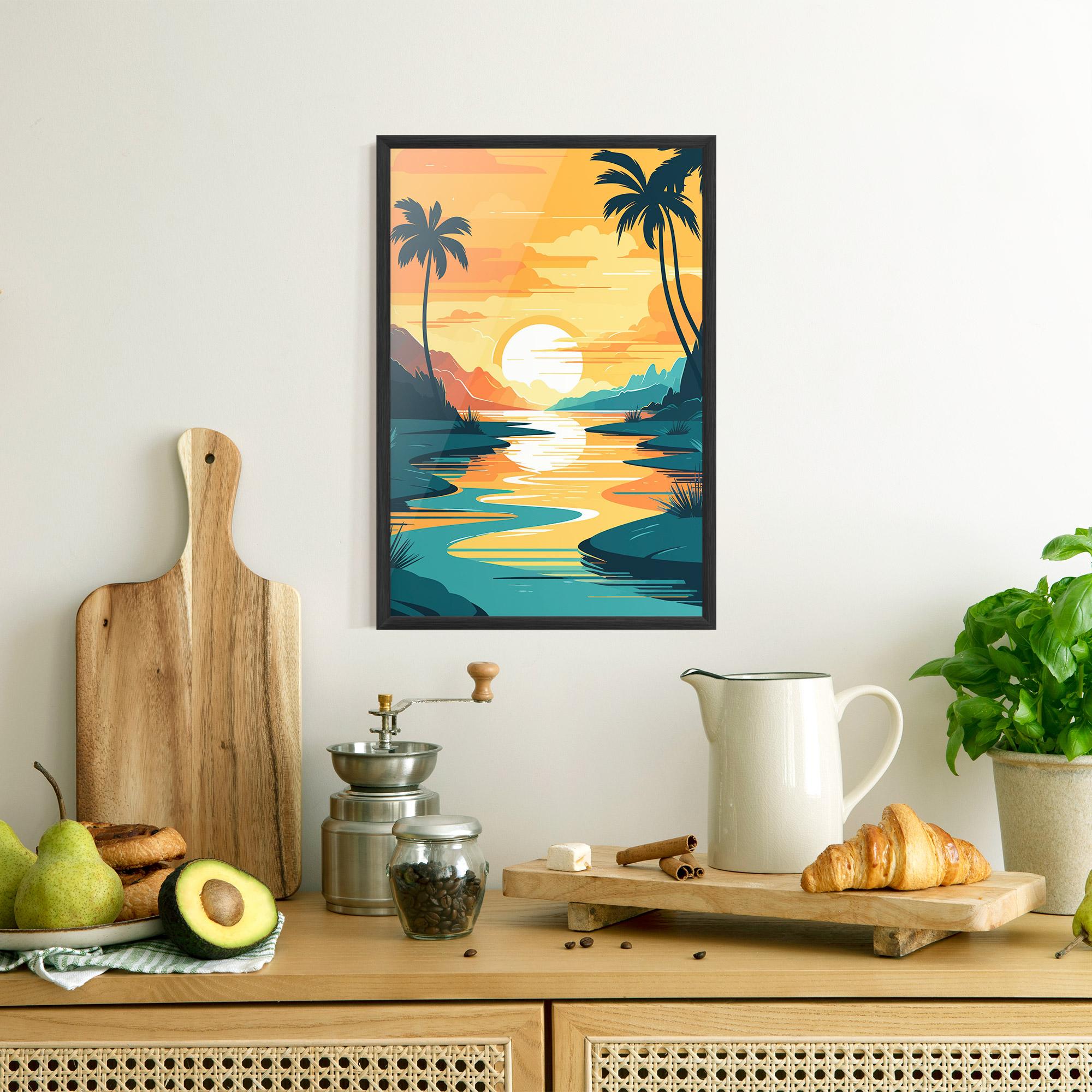 Gerahmte Poster Beach Water mockup 8