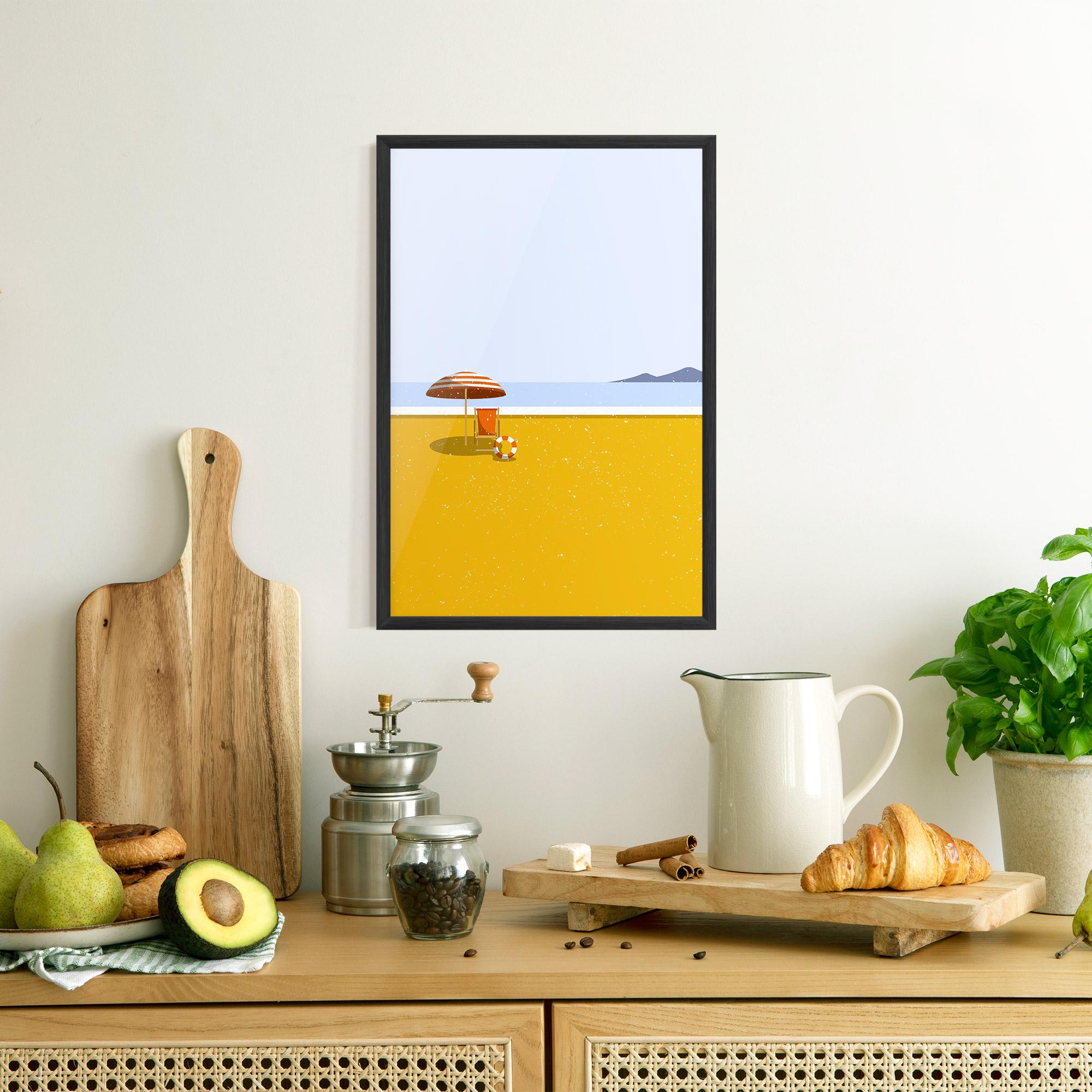 Gerahmte Poster Yellow Beach mockup 8