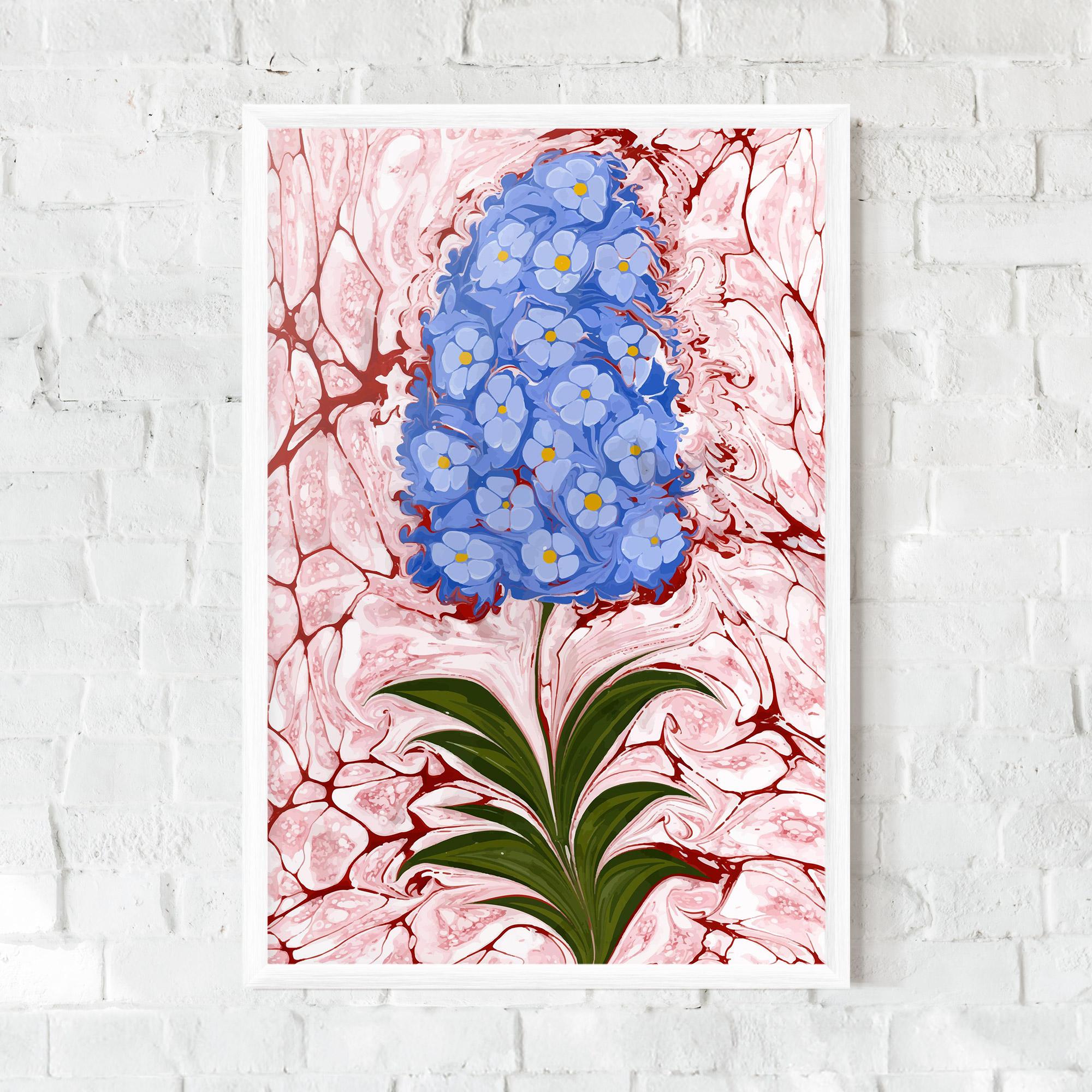Gerahmte Poster Blue Spring Flower mockup 0