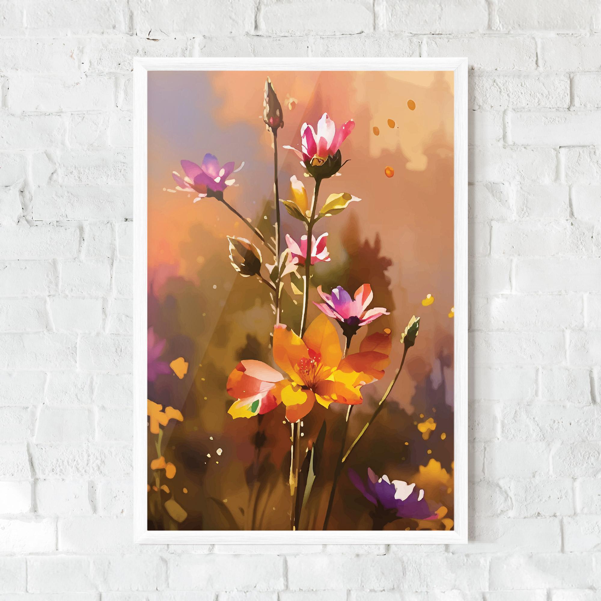 Gerahmte Poster Orange Pink Spring mockup 0