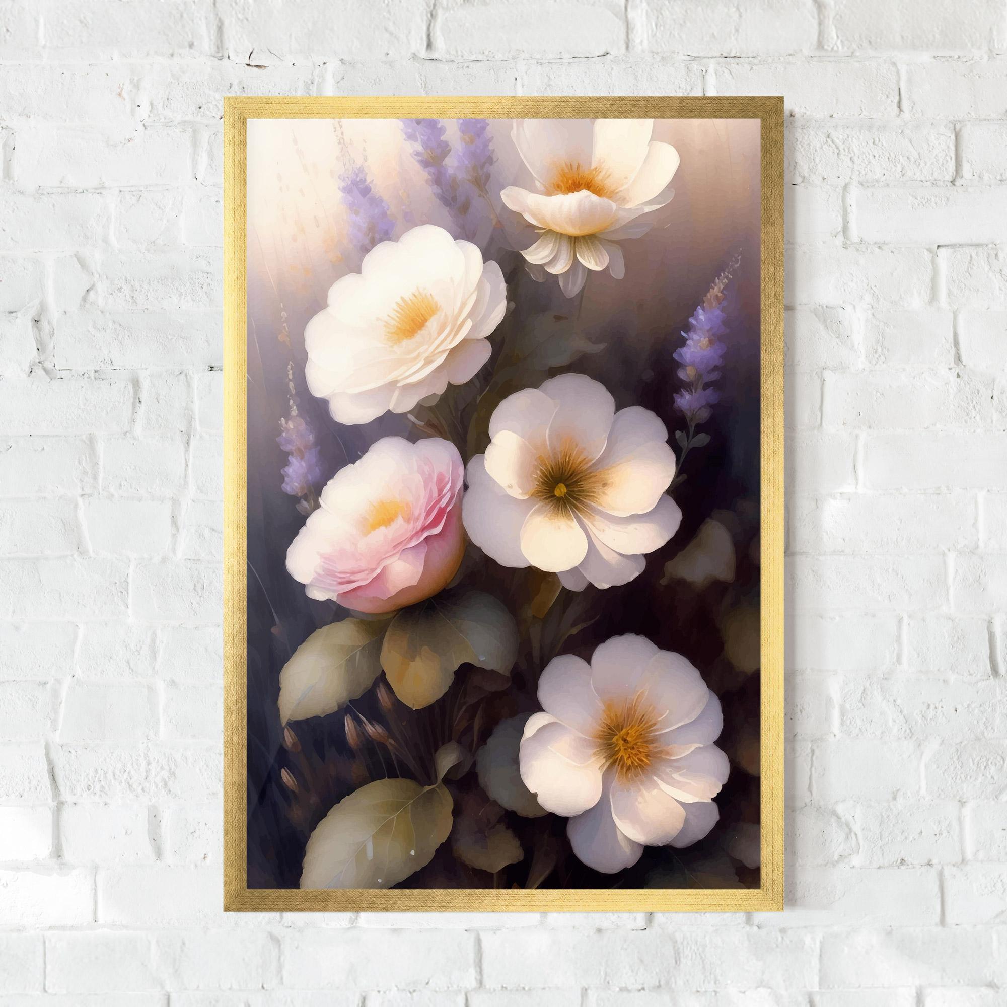 Gerahmte Poster Cream Flower Spring mockup 0