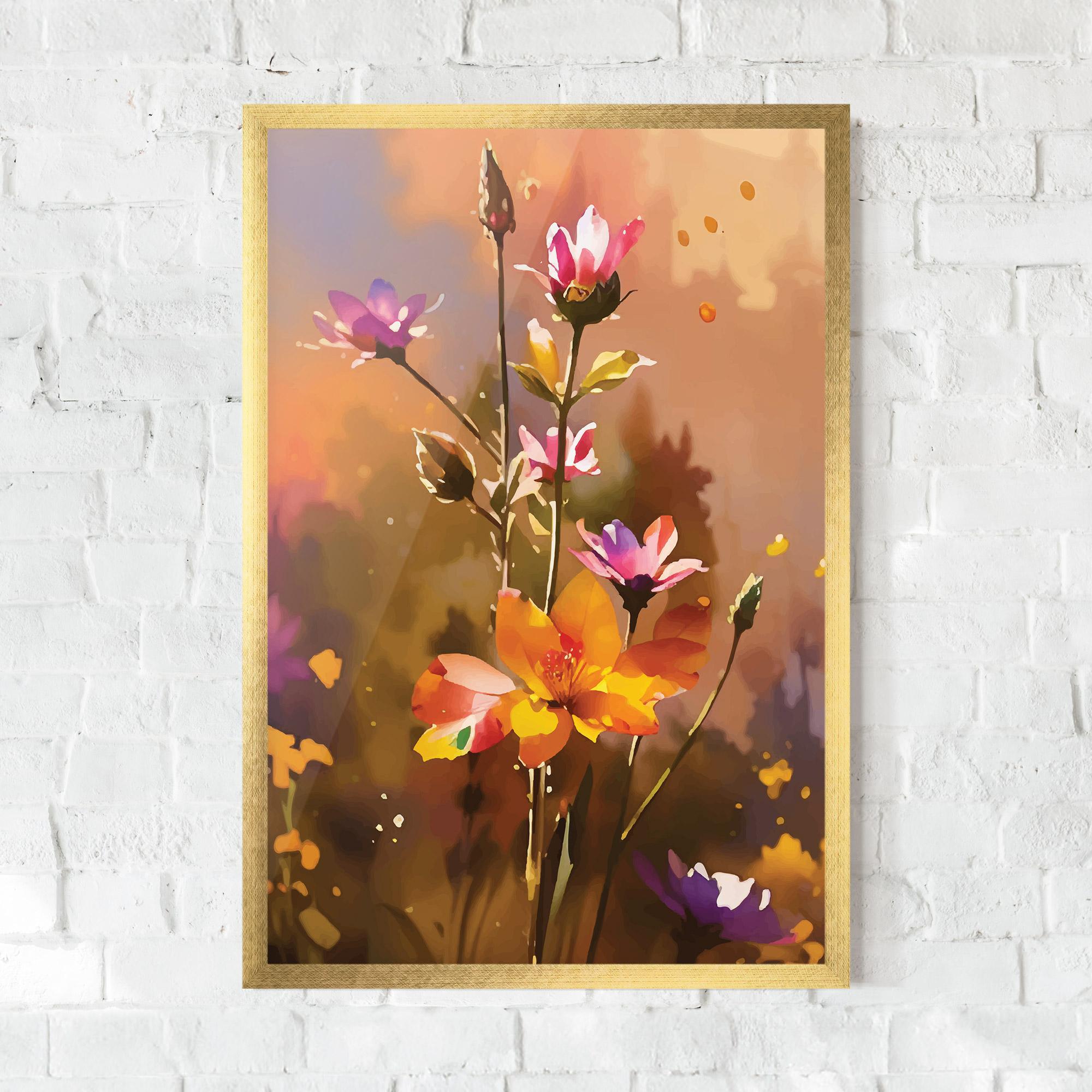 Gerahmte Poster Orange Pink Spring mockup 0