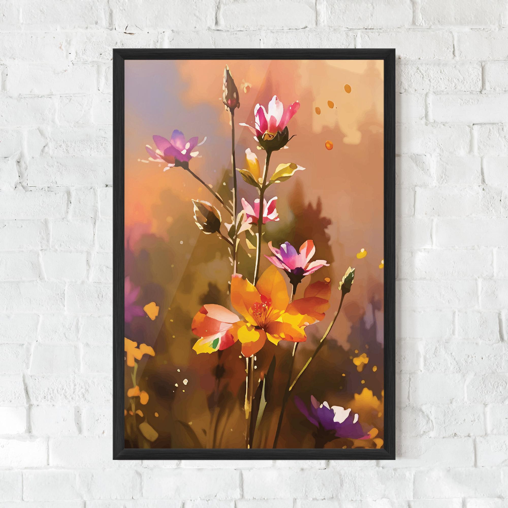 Gerahmte Poster Orange Pink Spring mockup 0