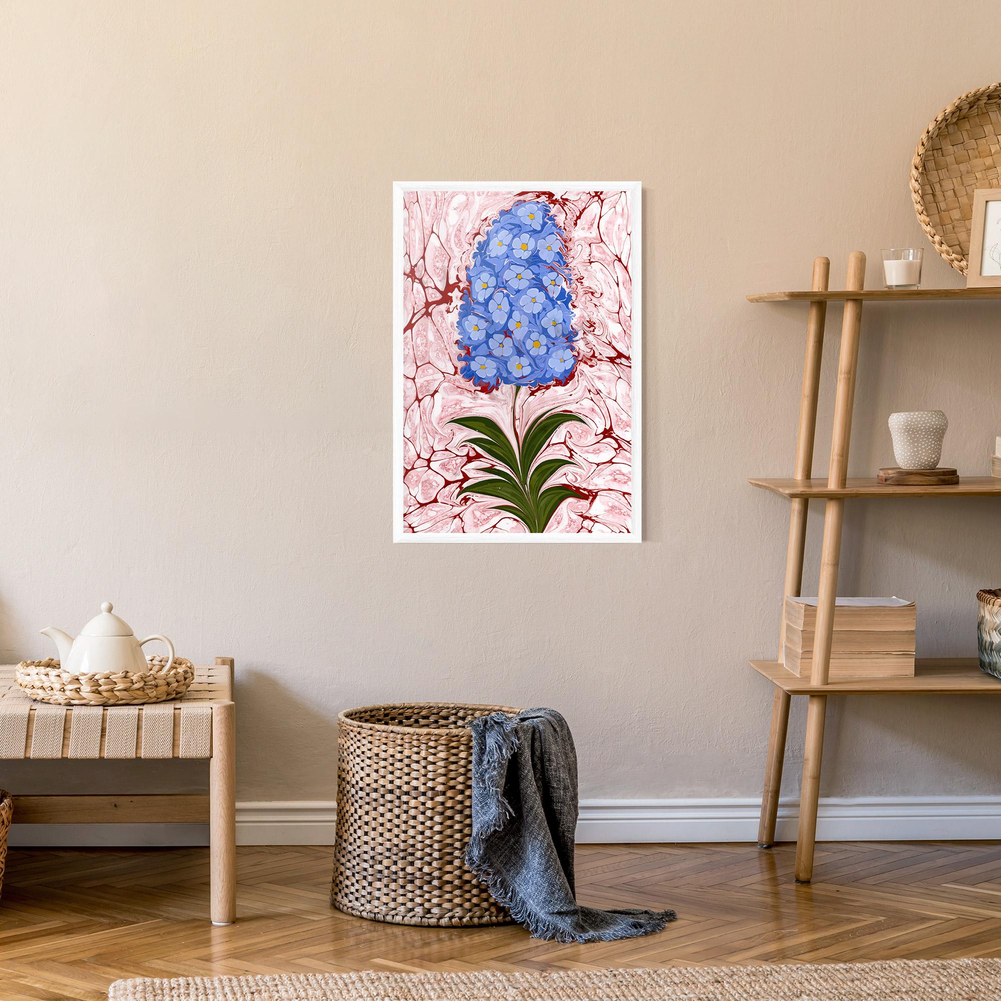 Gerahmte Poster Blue Spring Flower mockup 9