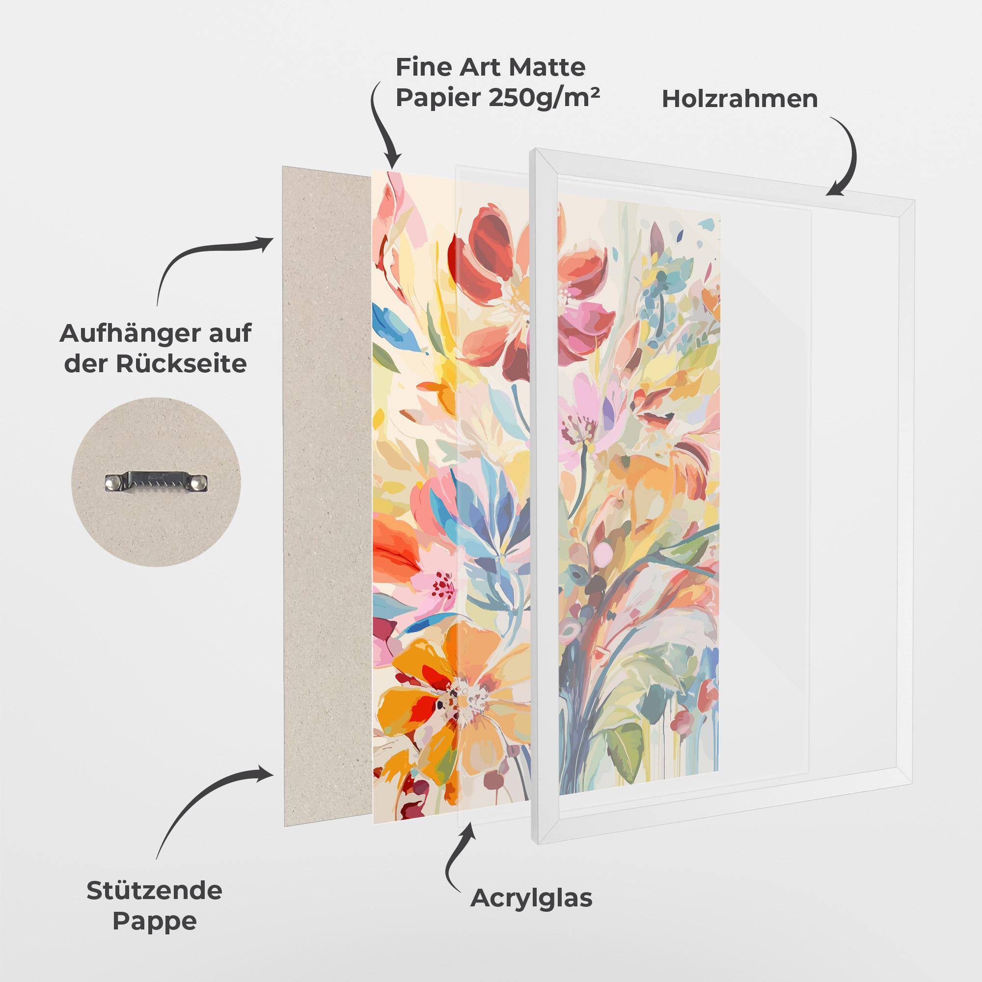 Gerahmte Poster Red Orange Spring mockup 1